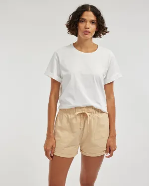 Abigail Rolled Hem Short - Hummus