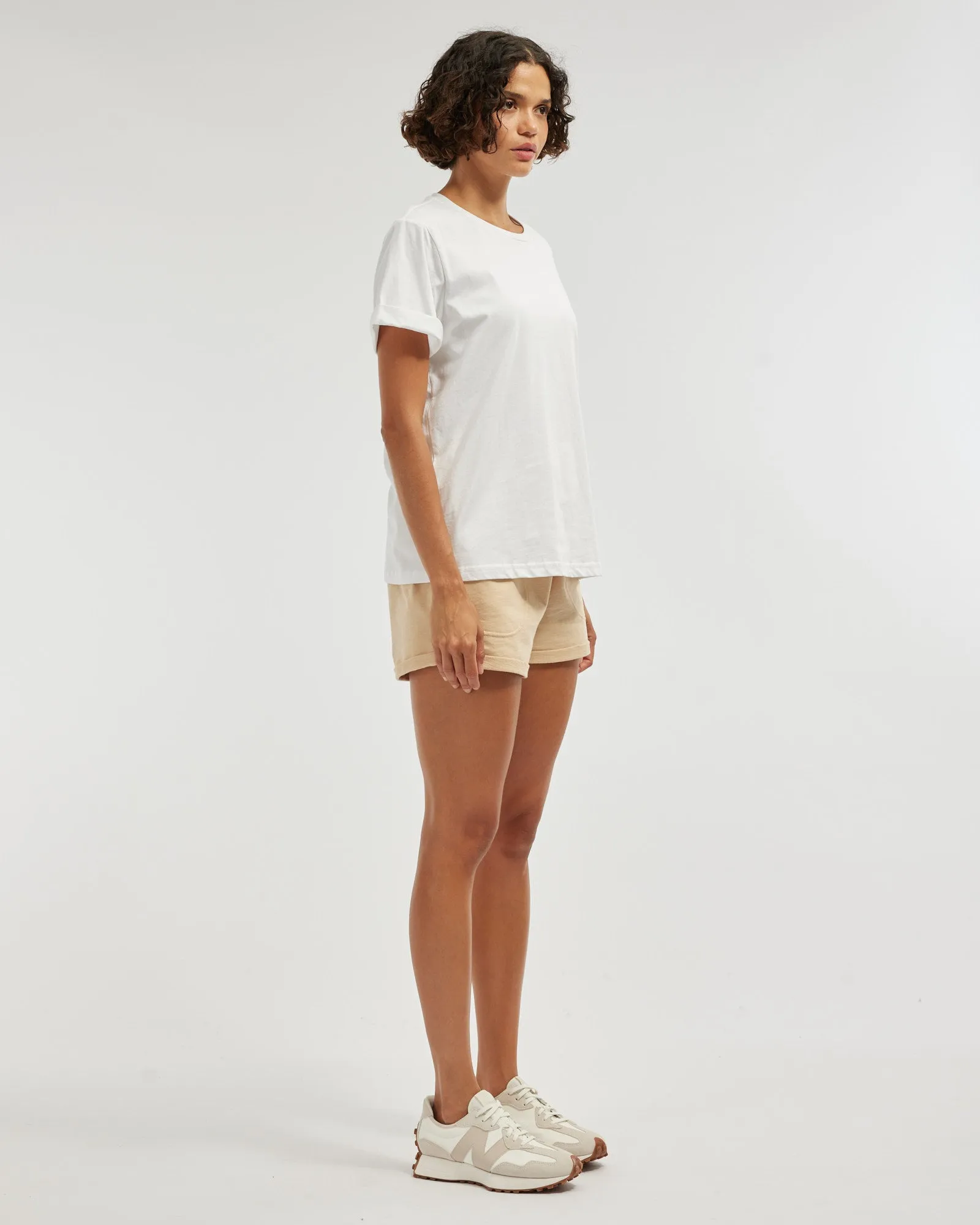 Abigail Rolled Hem Short - Hummus