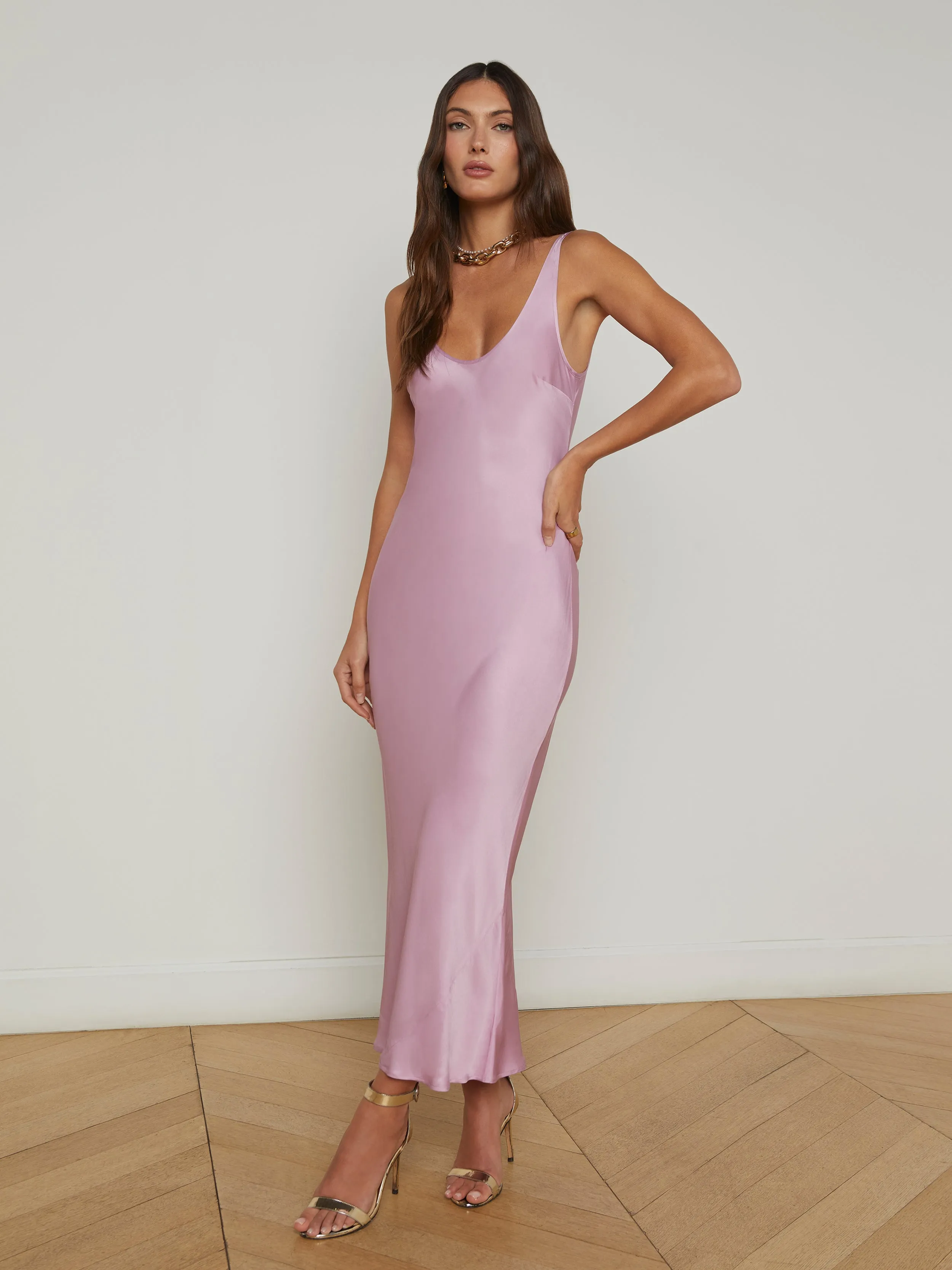 Akiya Satin Maxi Dress