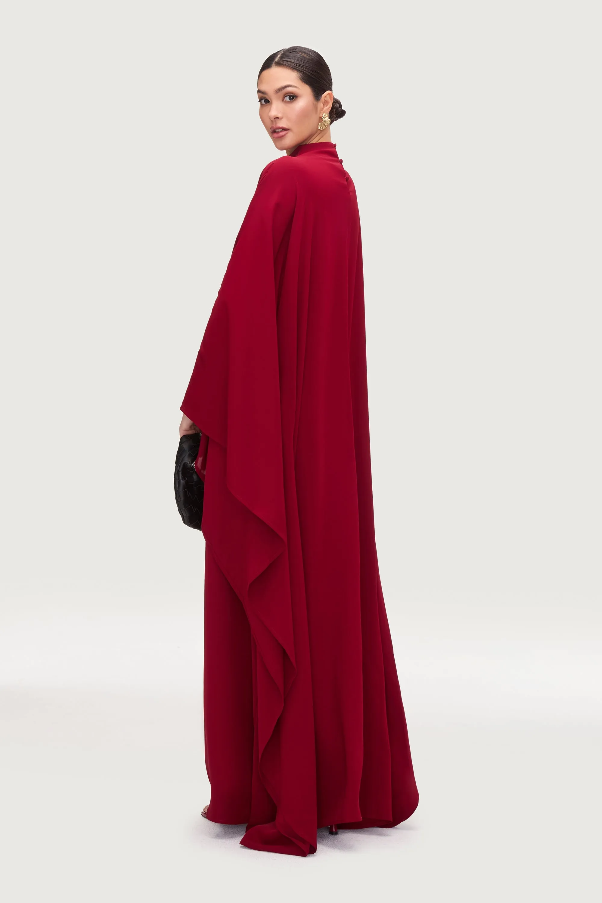 Amira Butterfly Inner Tie Abaya Dress - Karaz