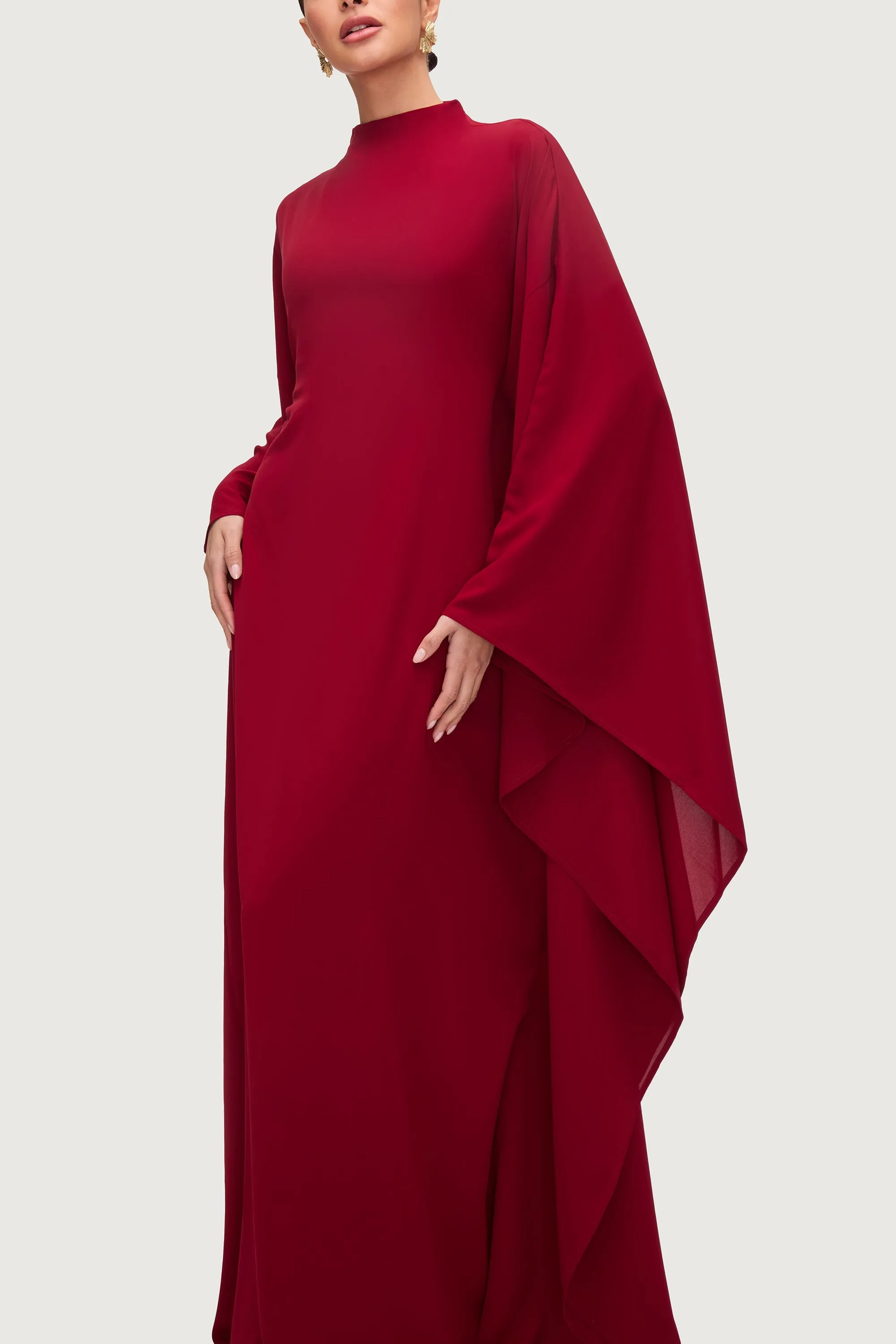 Amira Butterfly Inner Tie Abaya Dress - Karaz