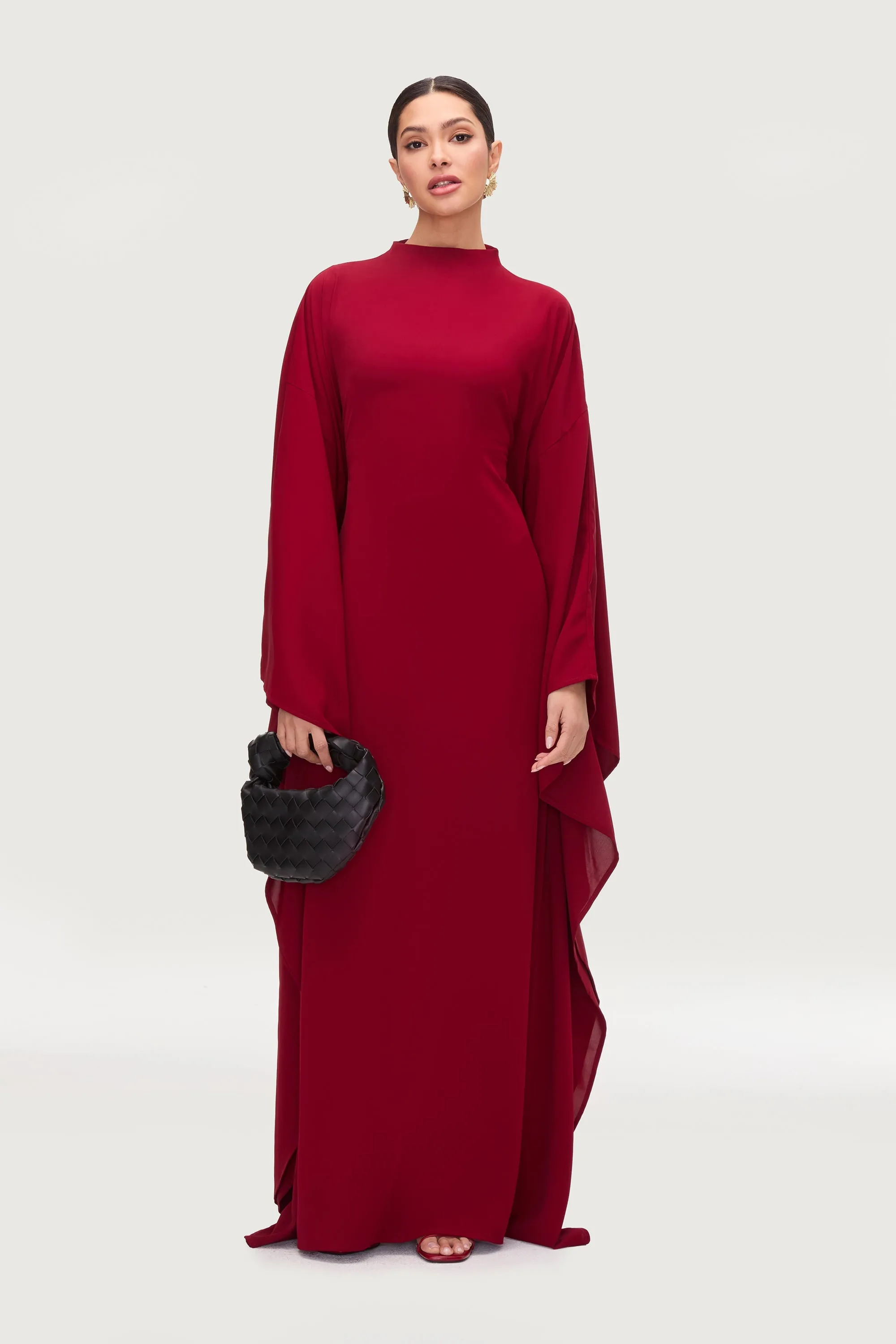 Amira Butterfly Inner Tie Abaya Dress - Karaz