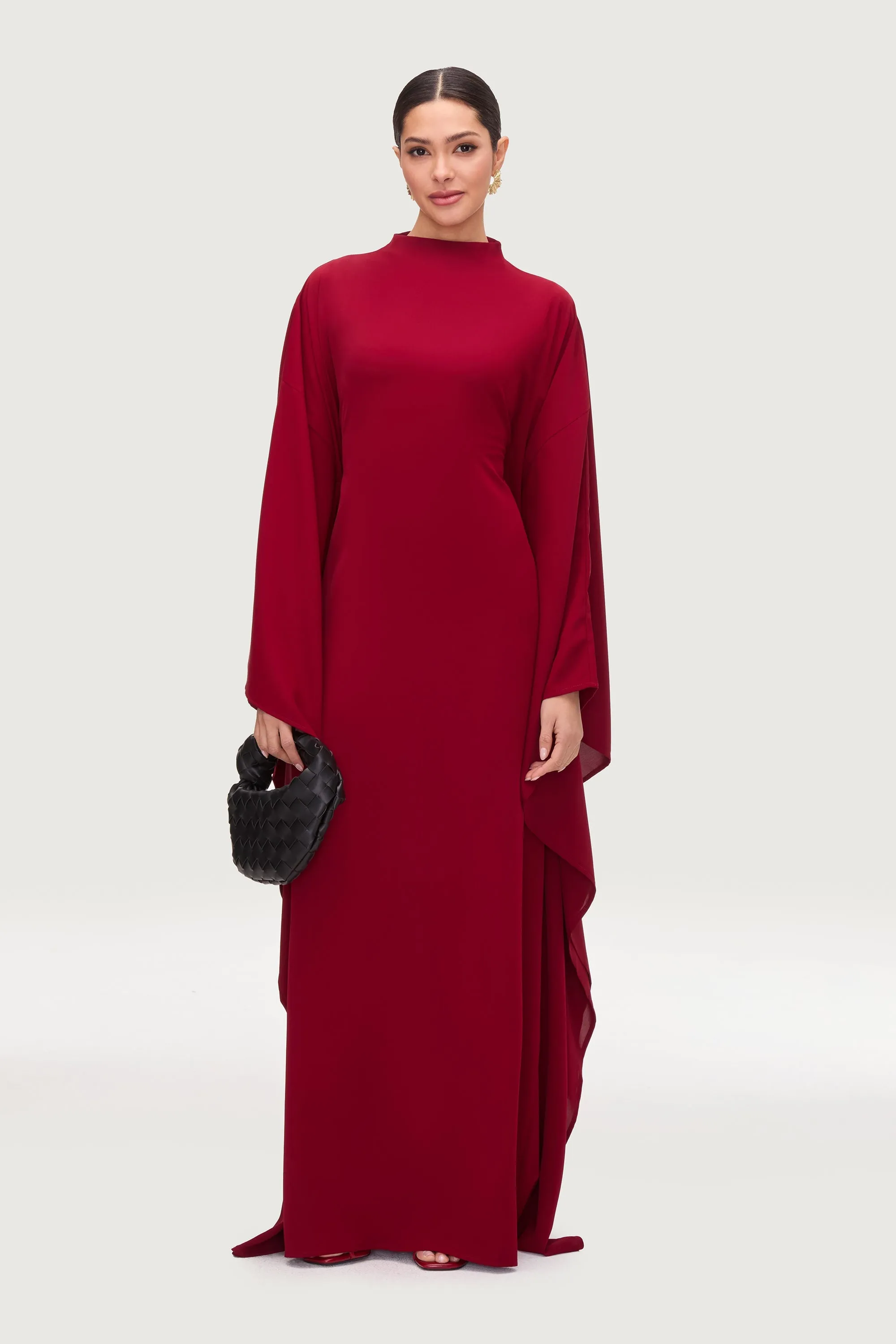 Amira Butterfly Inner Tie Abaya Dress - Karaz