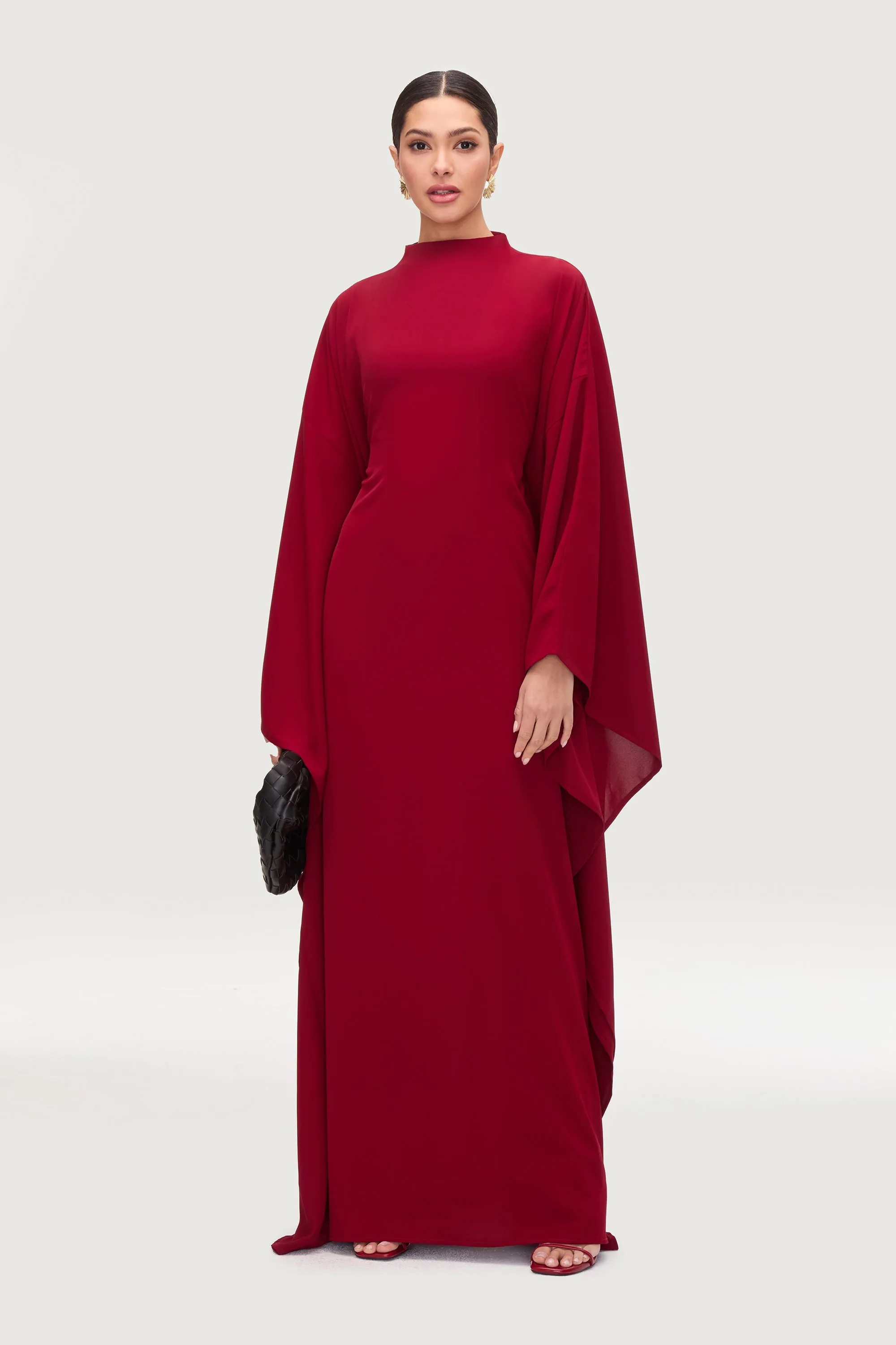 Amira Butterfly Inner Tie Abaya Dress - Karaz
