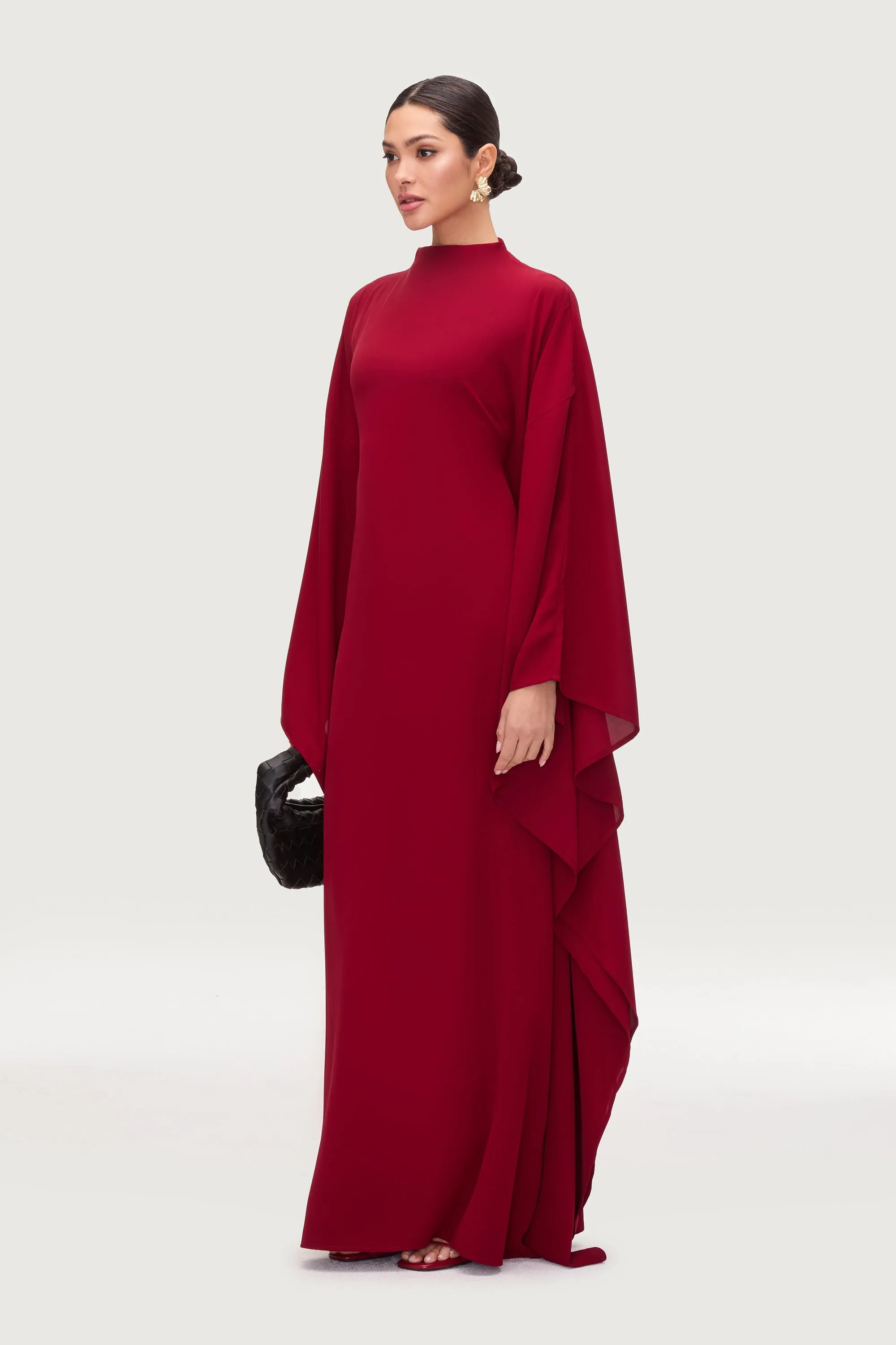 Amira Butterfly Inner Tie Abaya Dress - Karaz