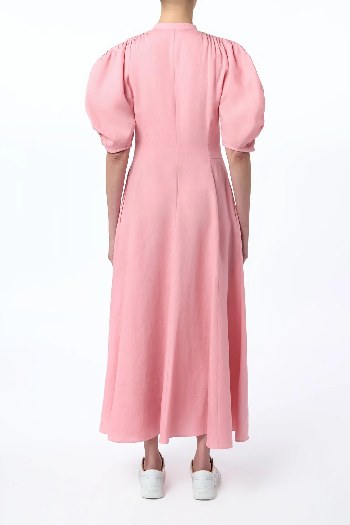 Arabella Shirtdress in Rosa Aloe Linen
