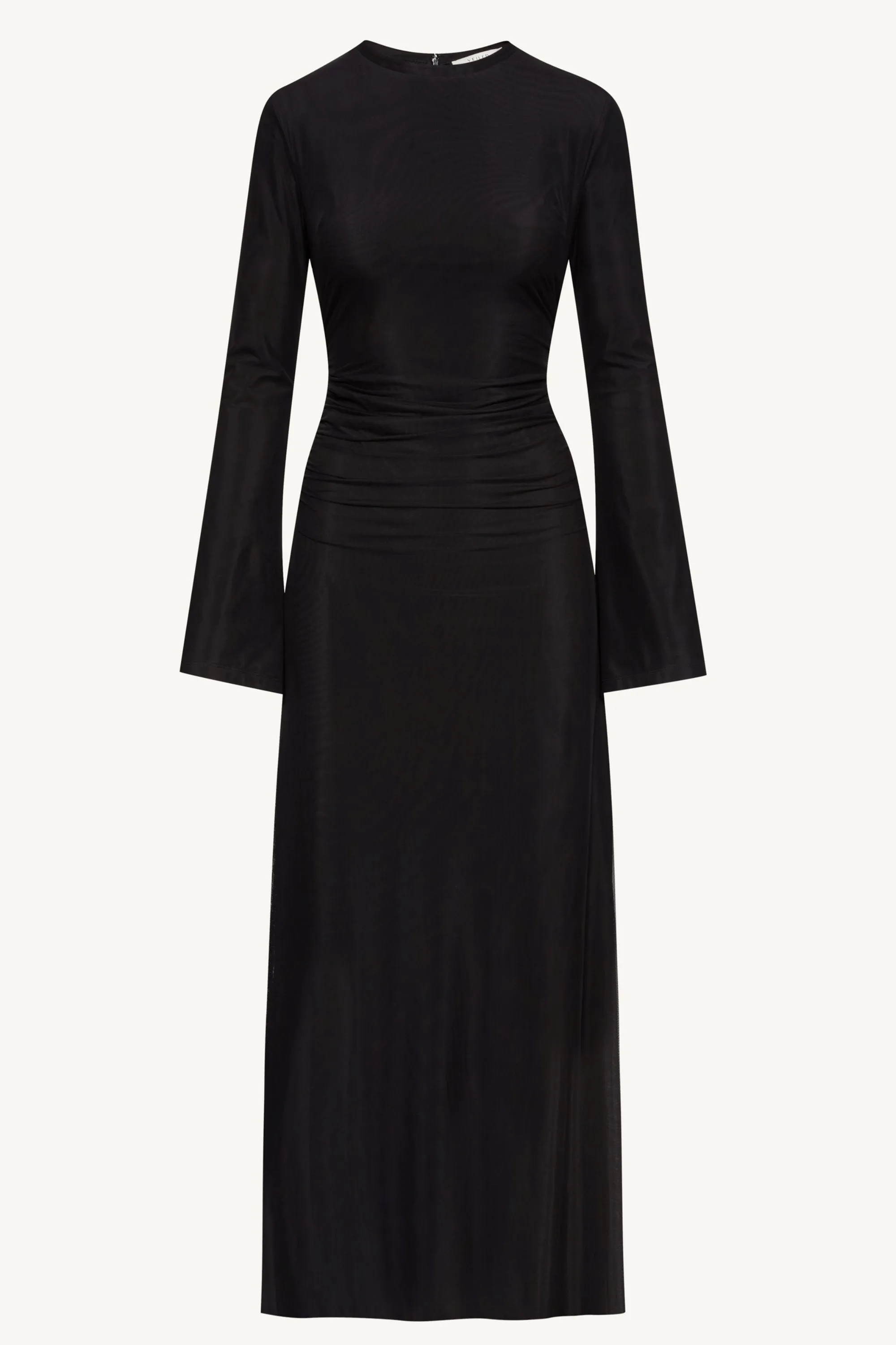 Arianna Rouched Maxi Dress - Black