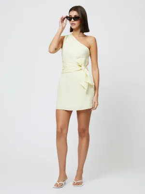 Birdie Linen One Shoulder Dress
