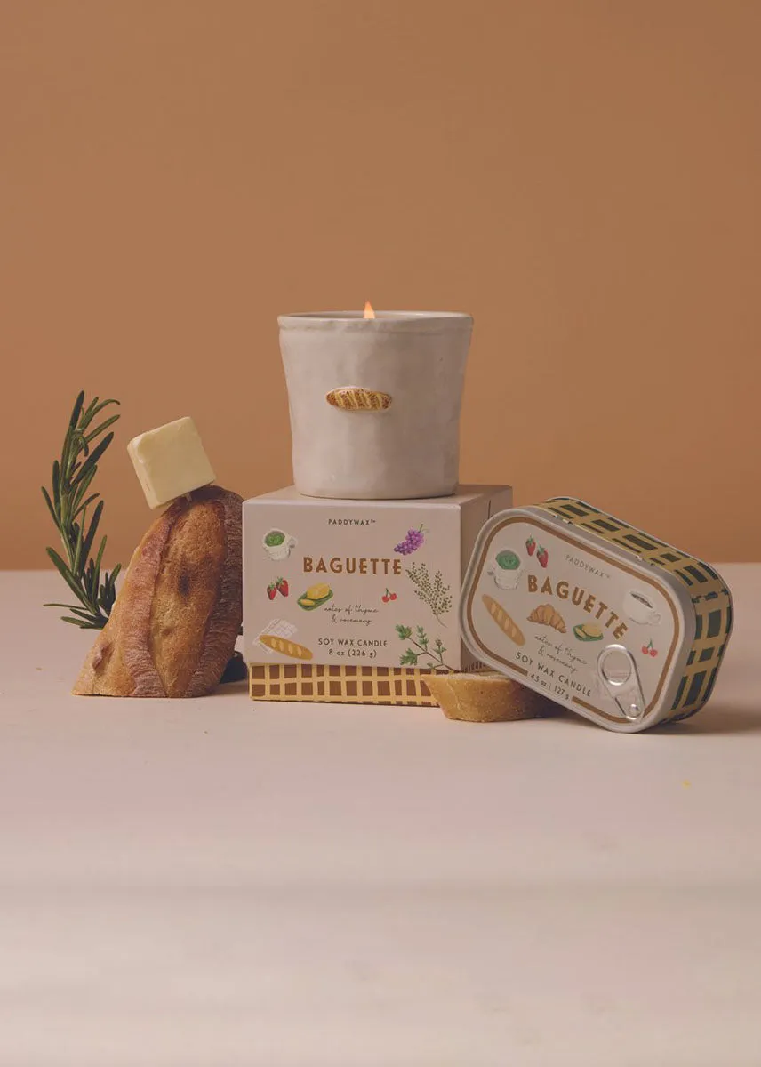 Bistro Baguette Ceramic Candle - Rosemary Thyme - 8oz.