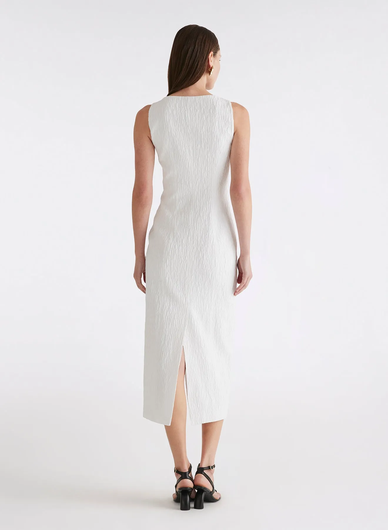 BRIA DRESS (WHITE CRINKLE)