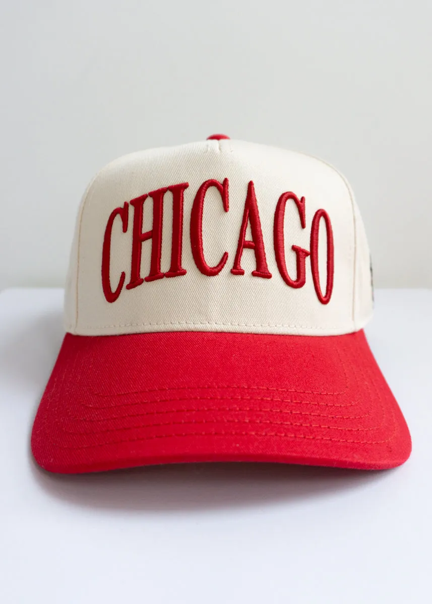Chicago Blackhawks Puff Baseball Cap - Red