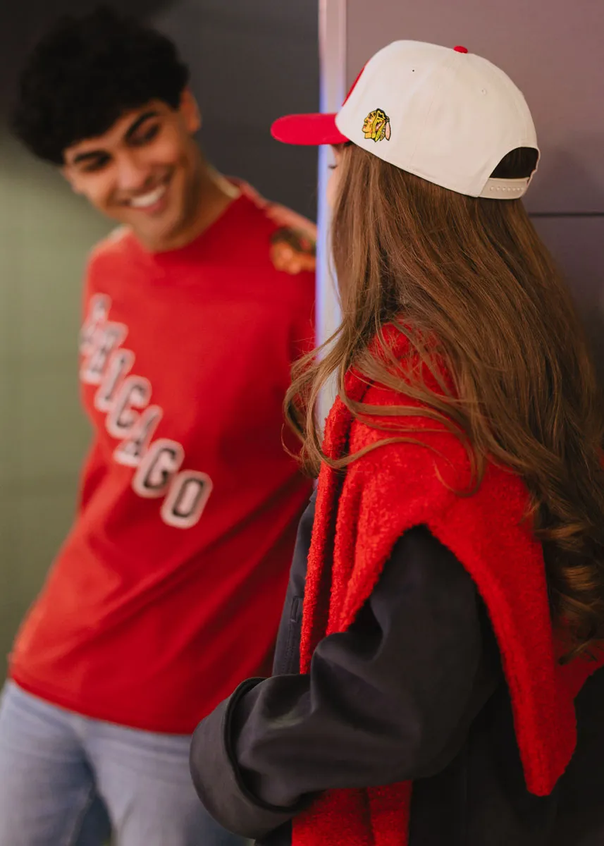 Chicago Blackhawks Puff Baseball Cap - Red