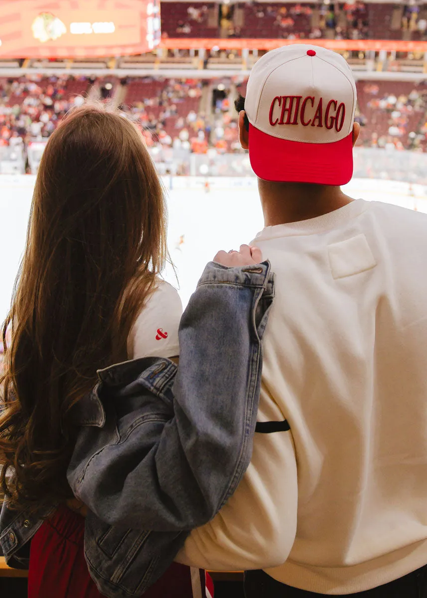 Chicago Blackhawks Puff Baseball Cap - Red