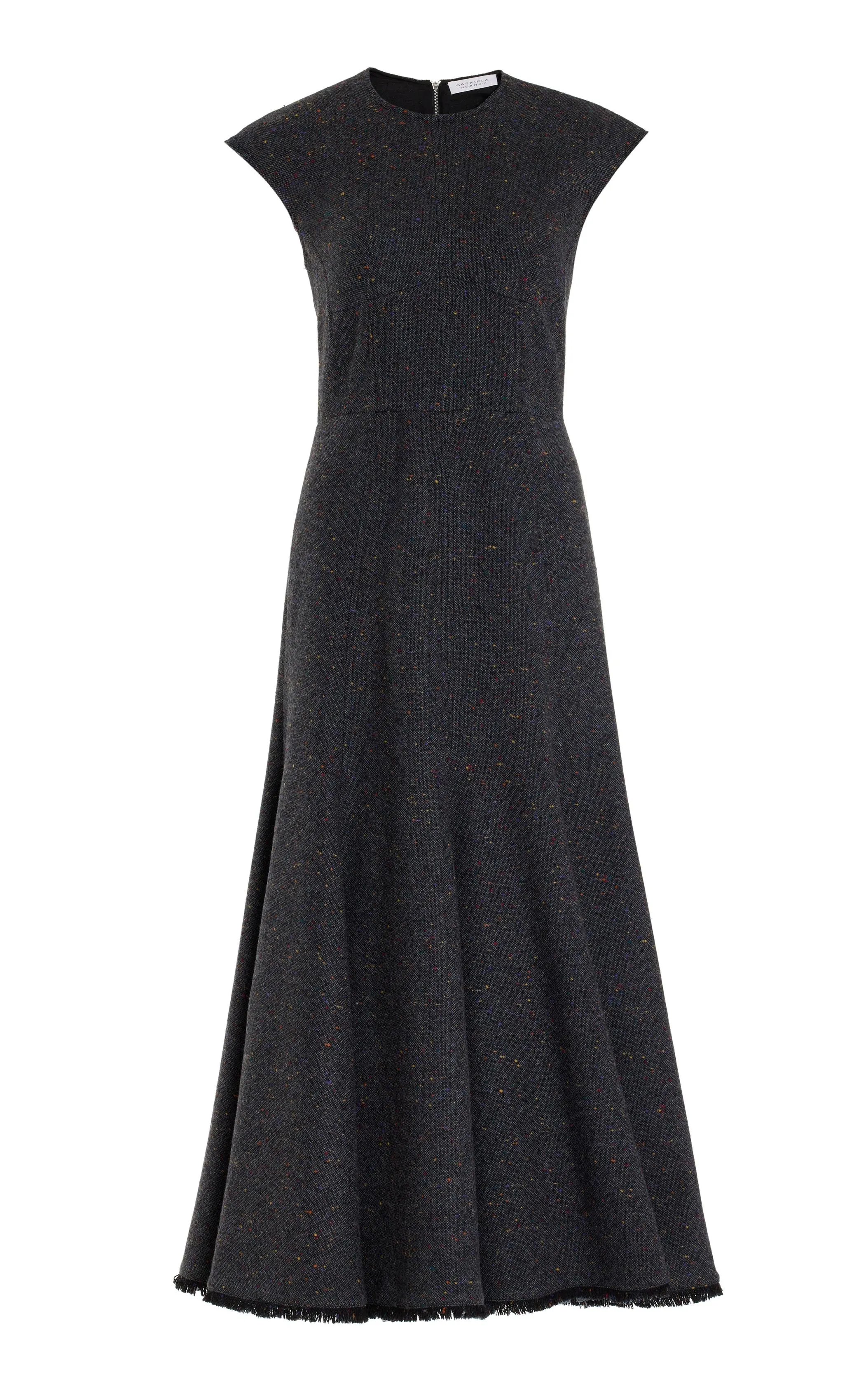 Crowther Dress in Slate Multi Cashmere Virgin Wool