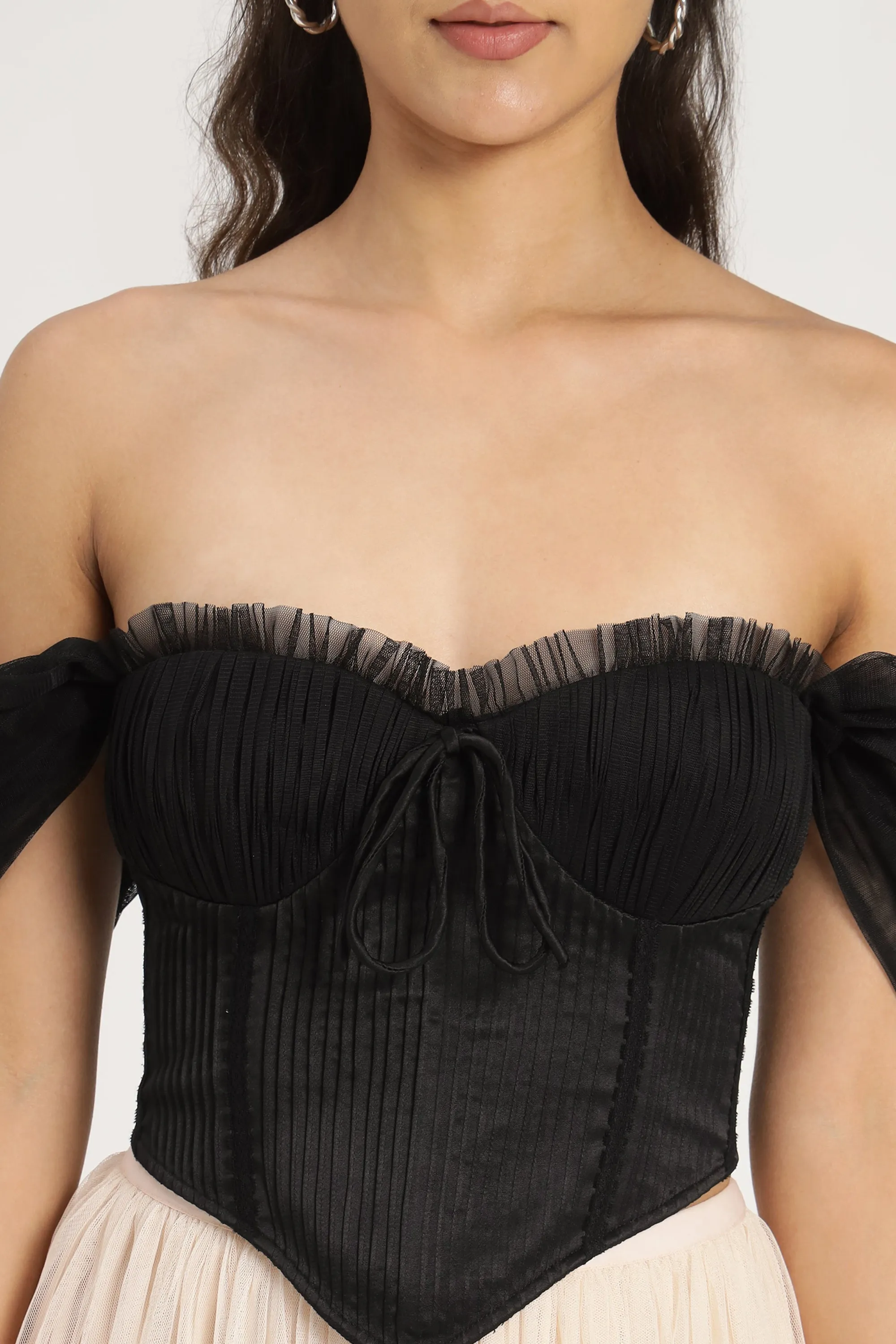 Emerie Corset Top in Black