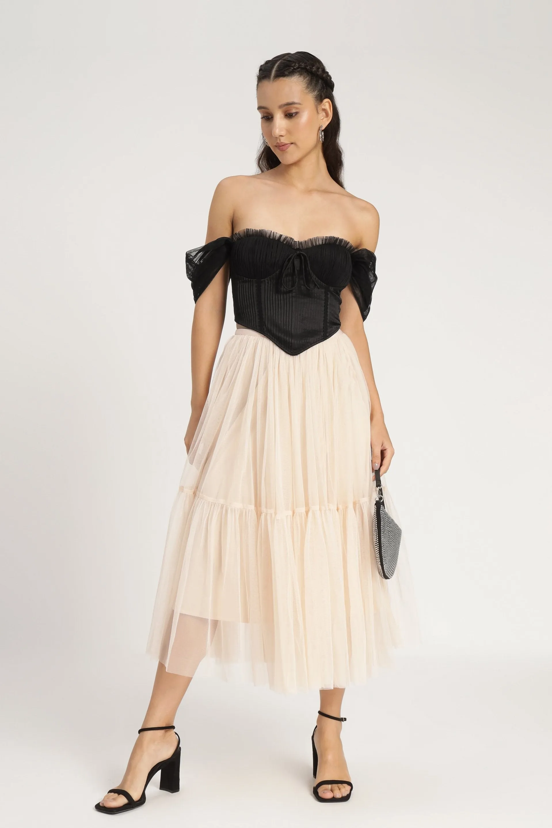 Emerie Corset Top in Black