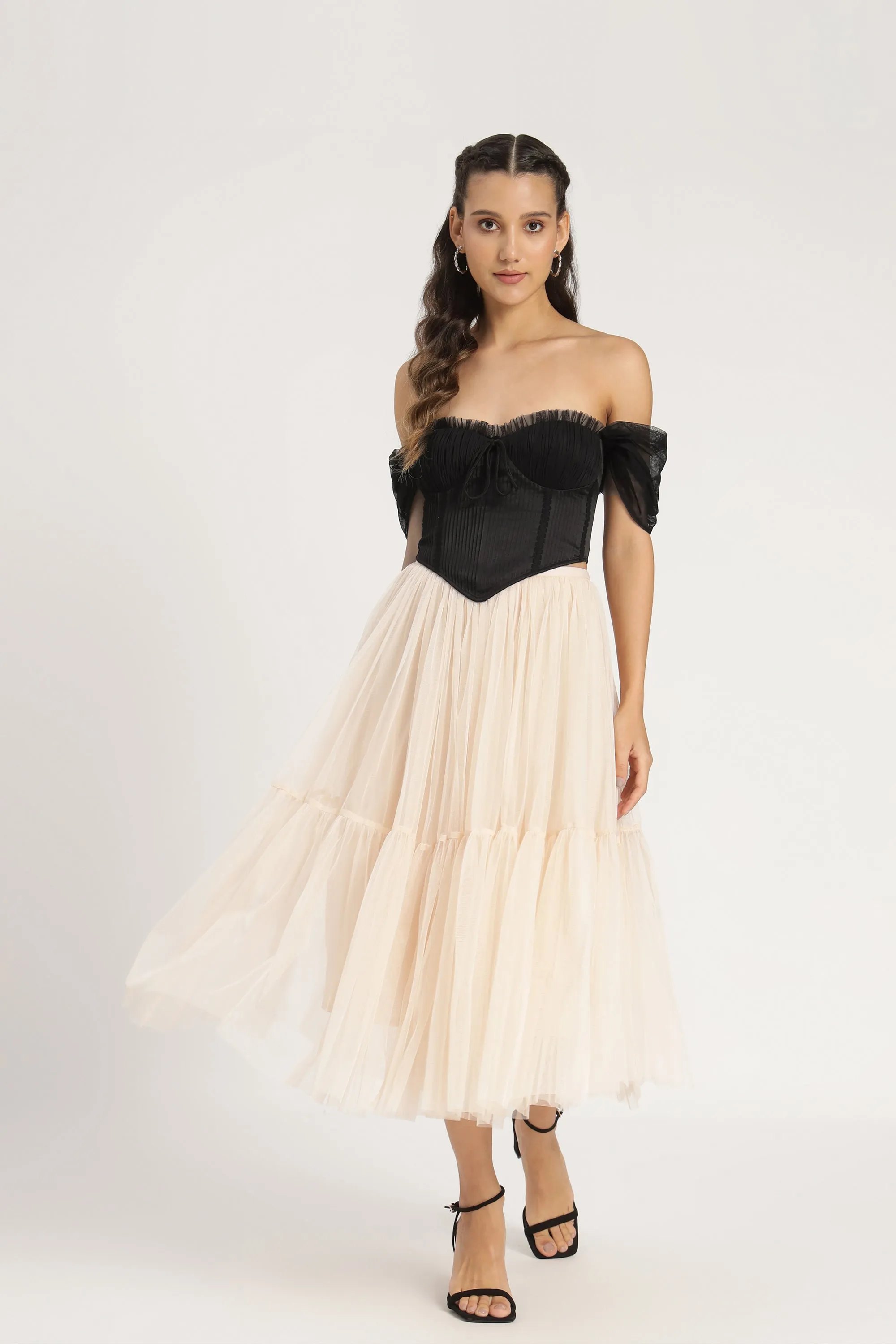 Emerie Corset Top in Black