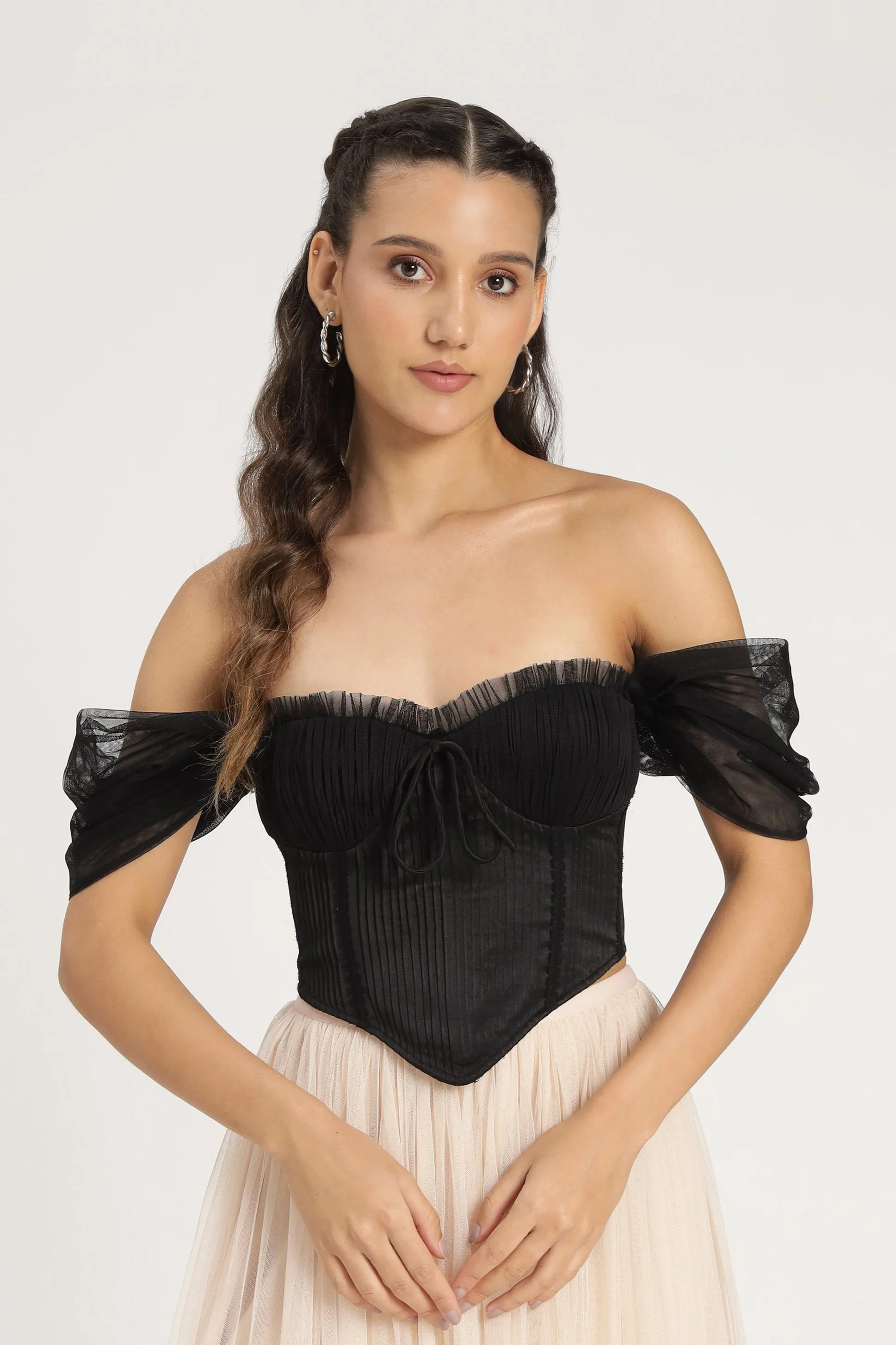 Emerie Corset Top in Black