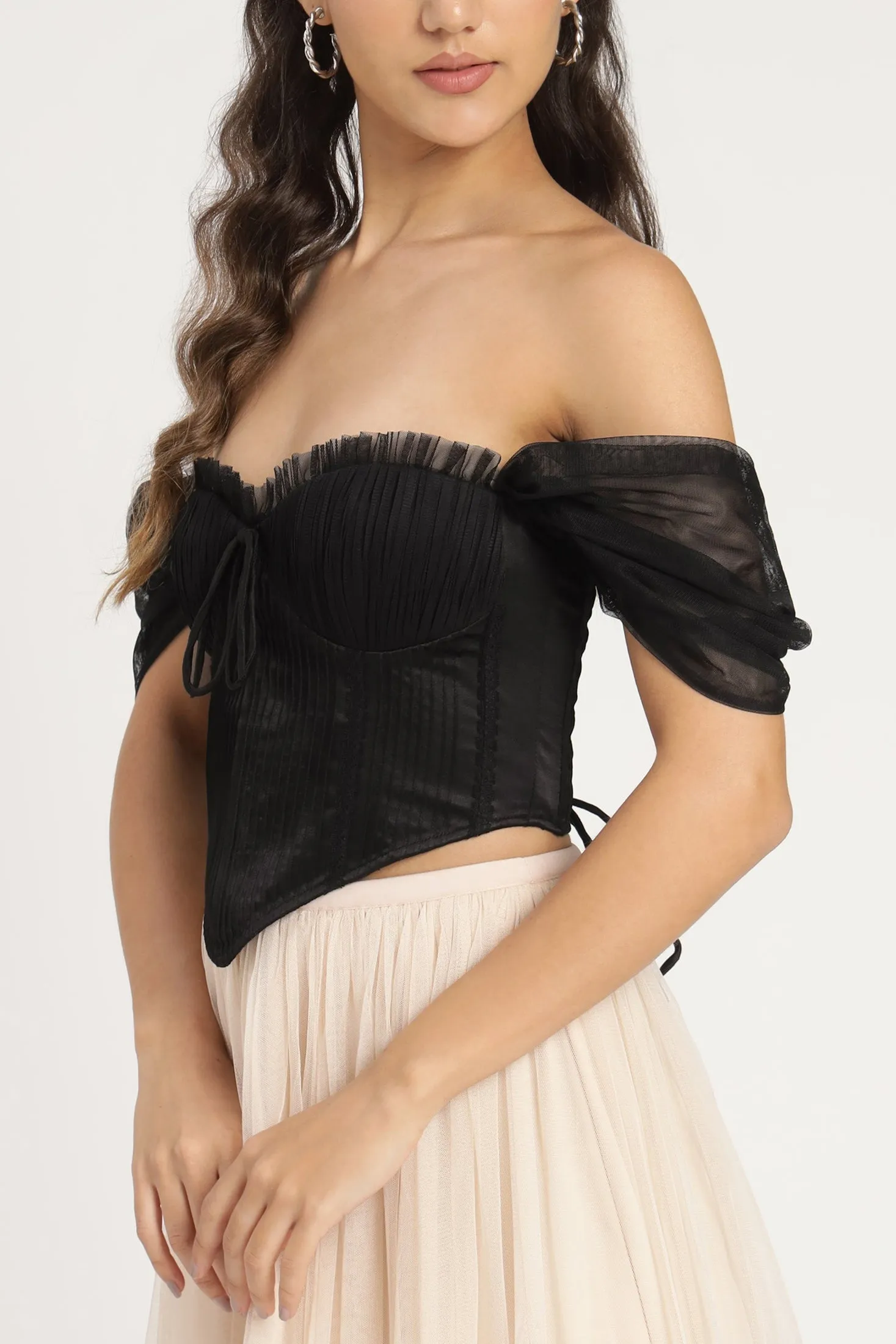 Emerie Corset Top in Black