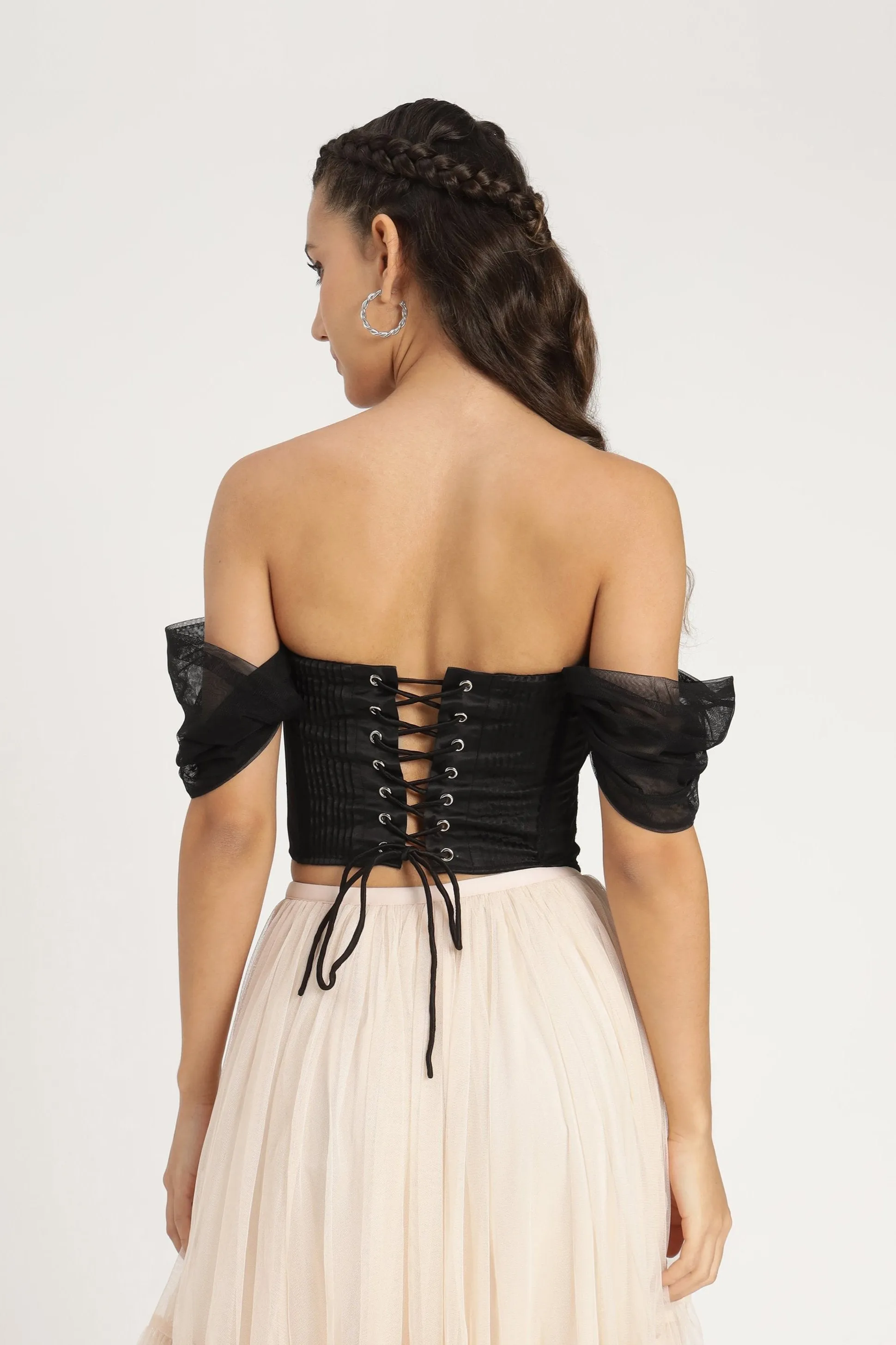 Emerie Corset Top in Black