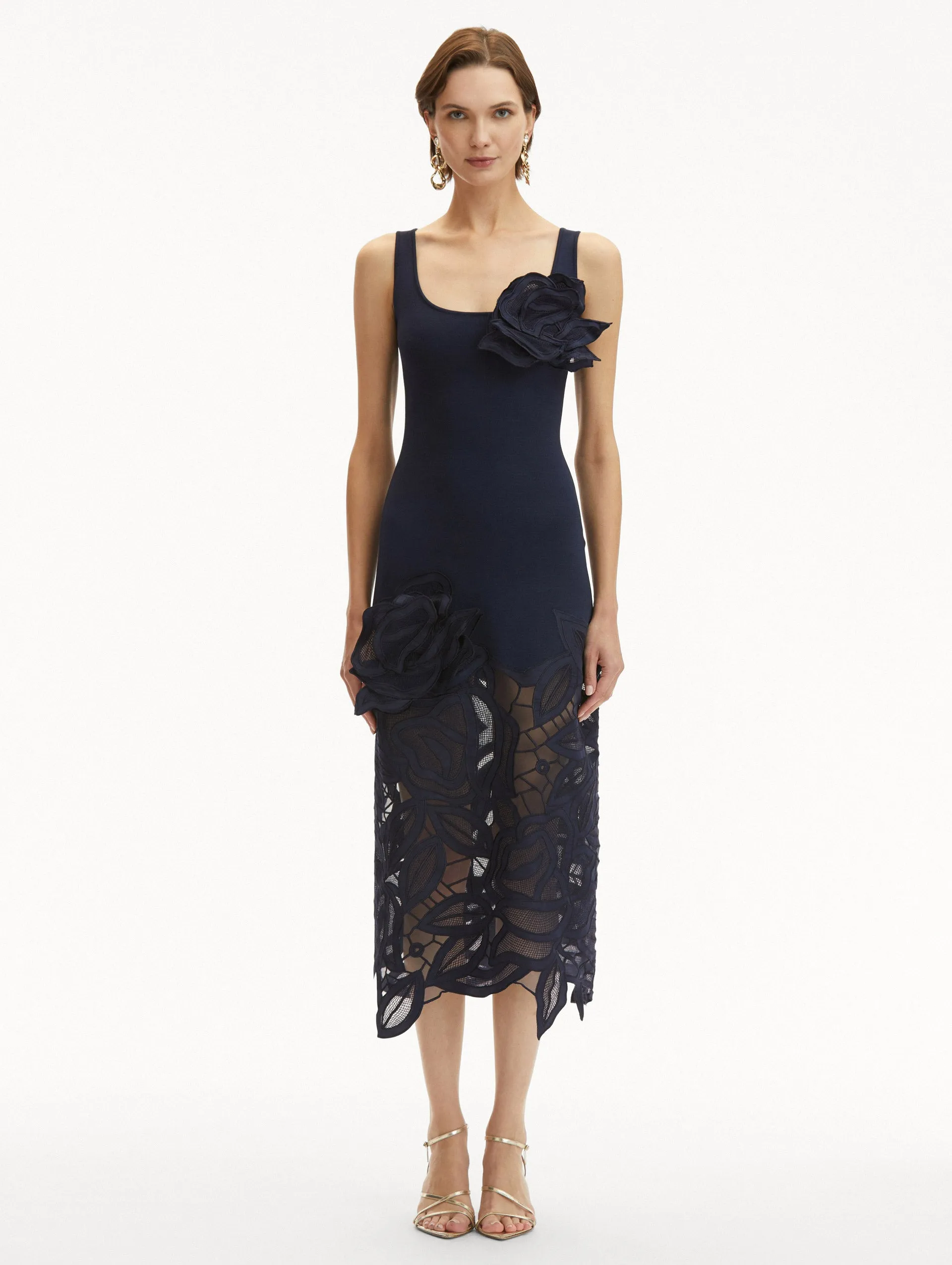 English Rose Cutout Knit Dress