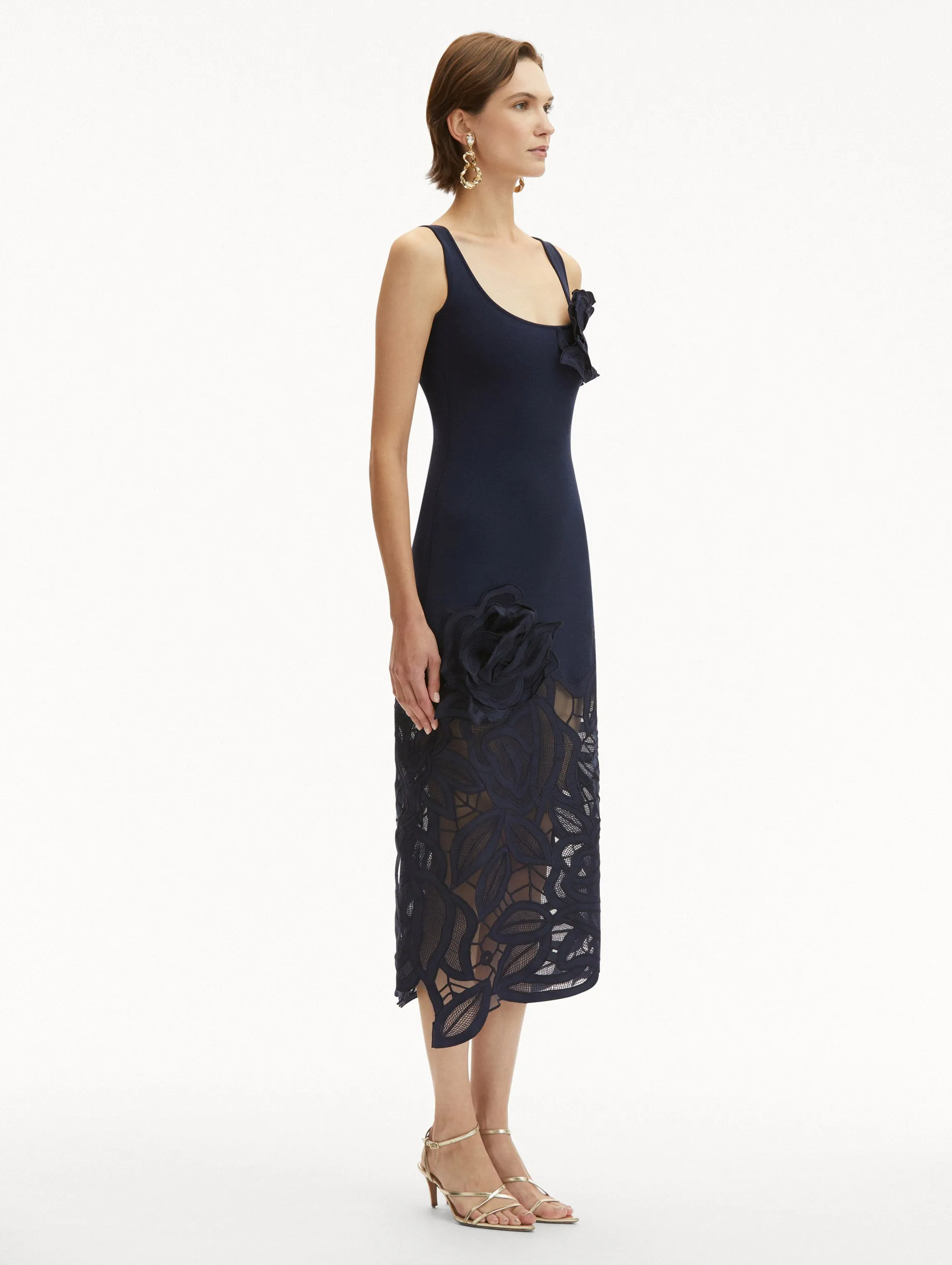 English Rose Cutout Knit Dress