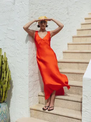 Ennis Satin Midaxi Dress