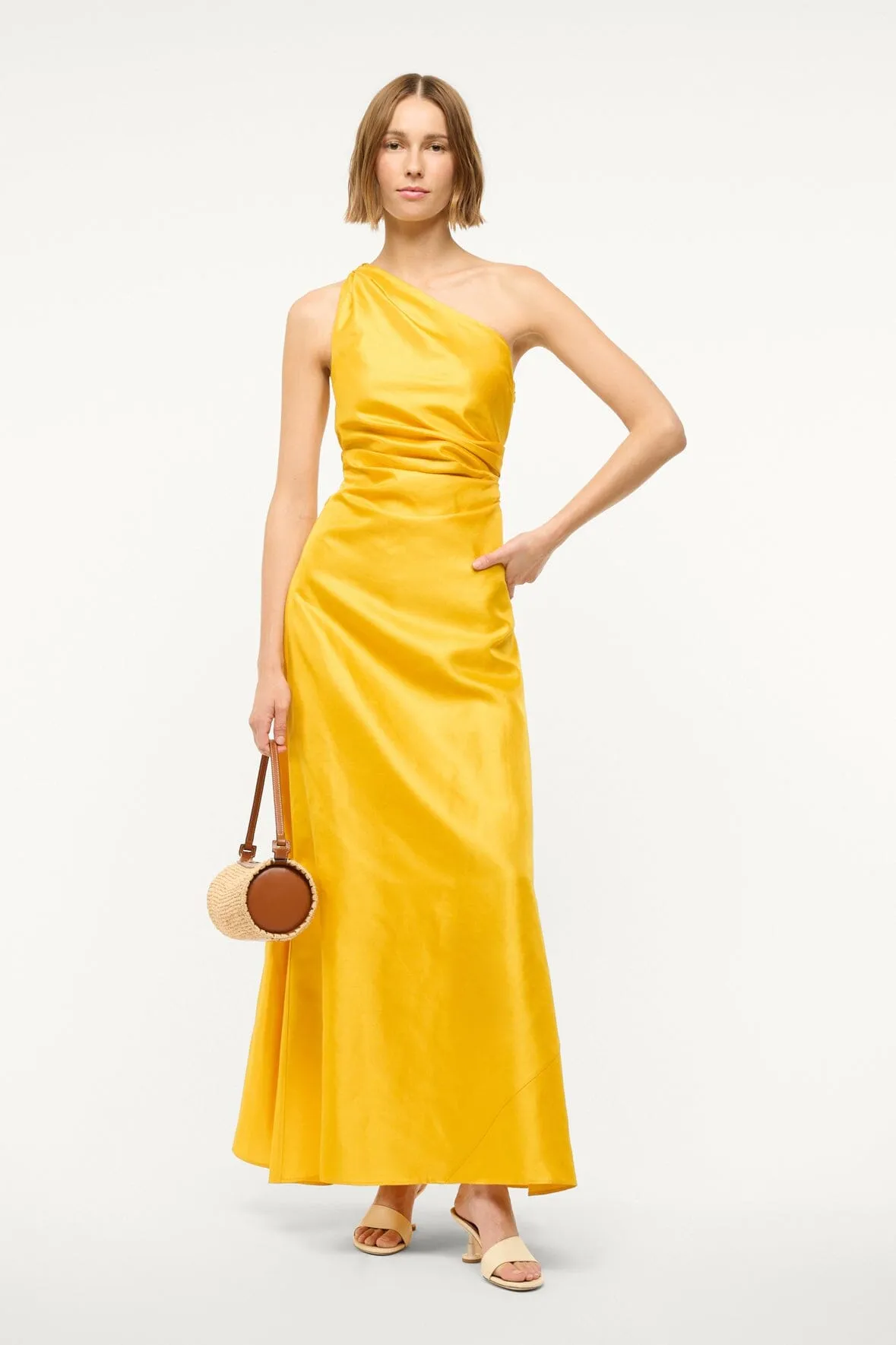 ESTE SILK DRESS | SUNSET GOLD
