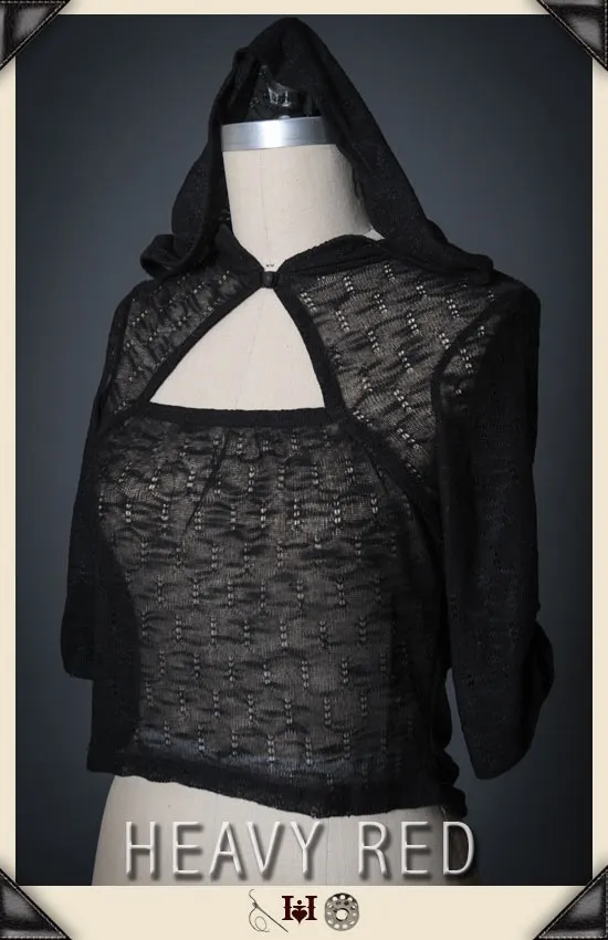 Eyelet Crop Hoodie