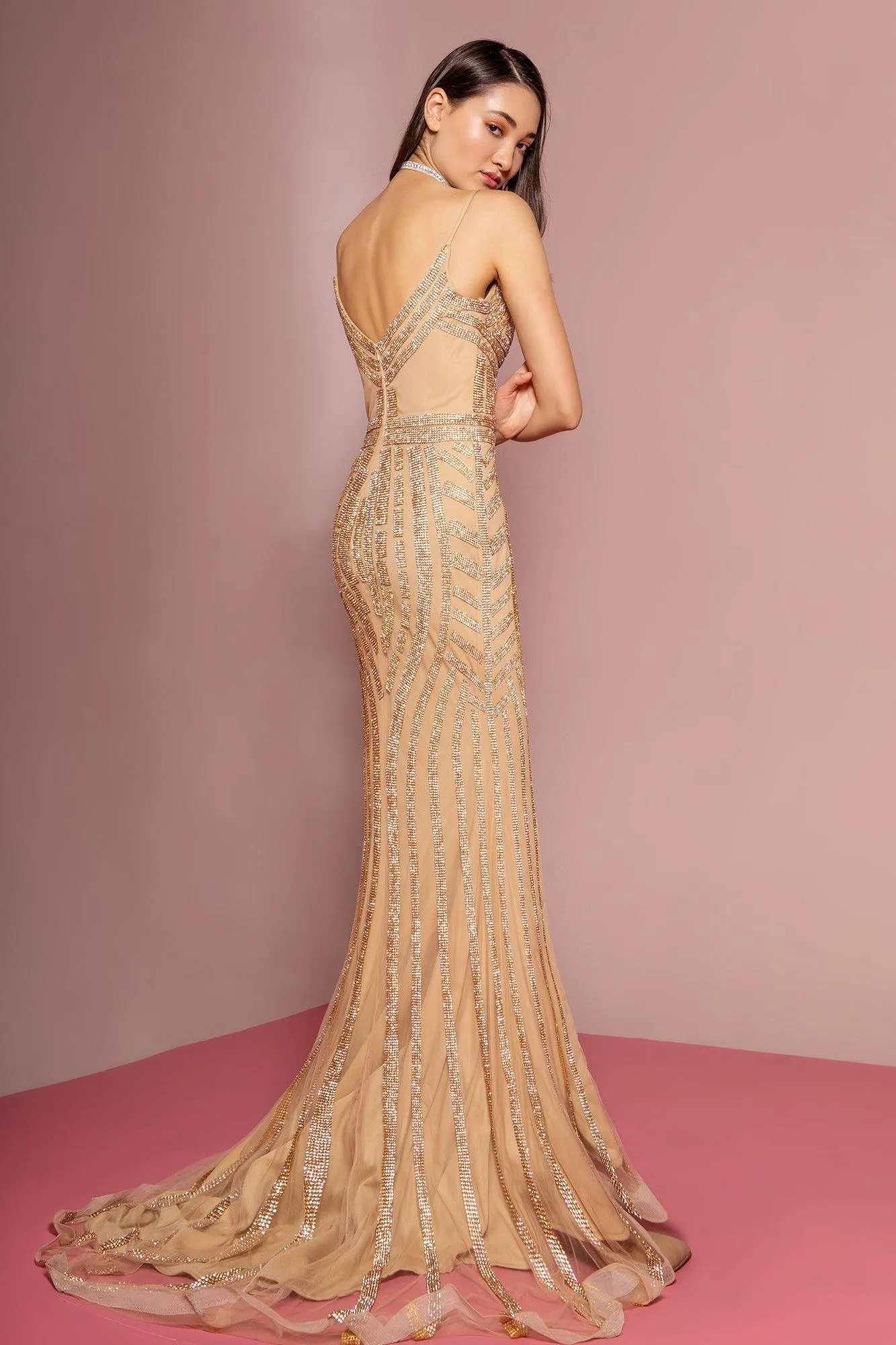 Formal Sweetheart Long Prom Dress All Beaded