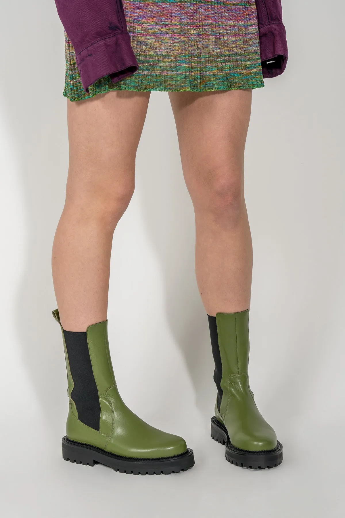 GREEN ARMY ANKLE BOOT