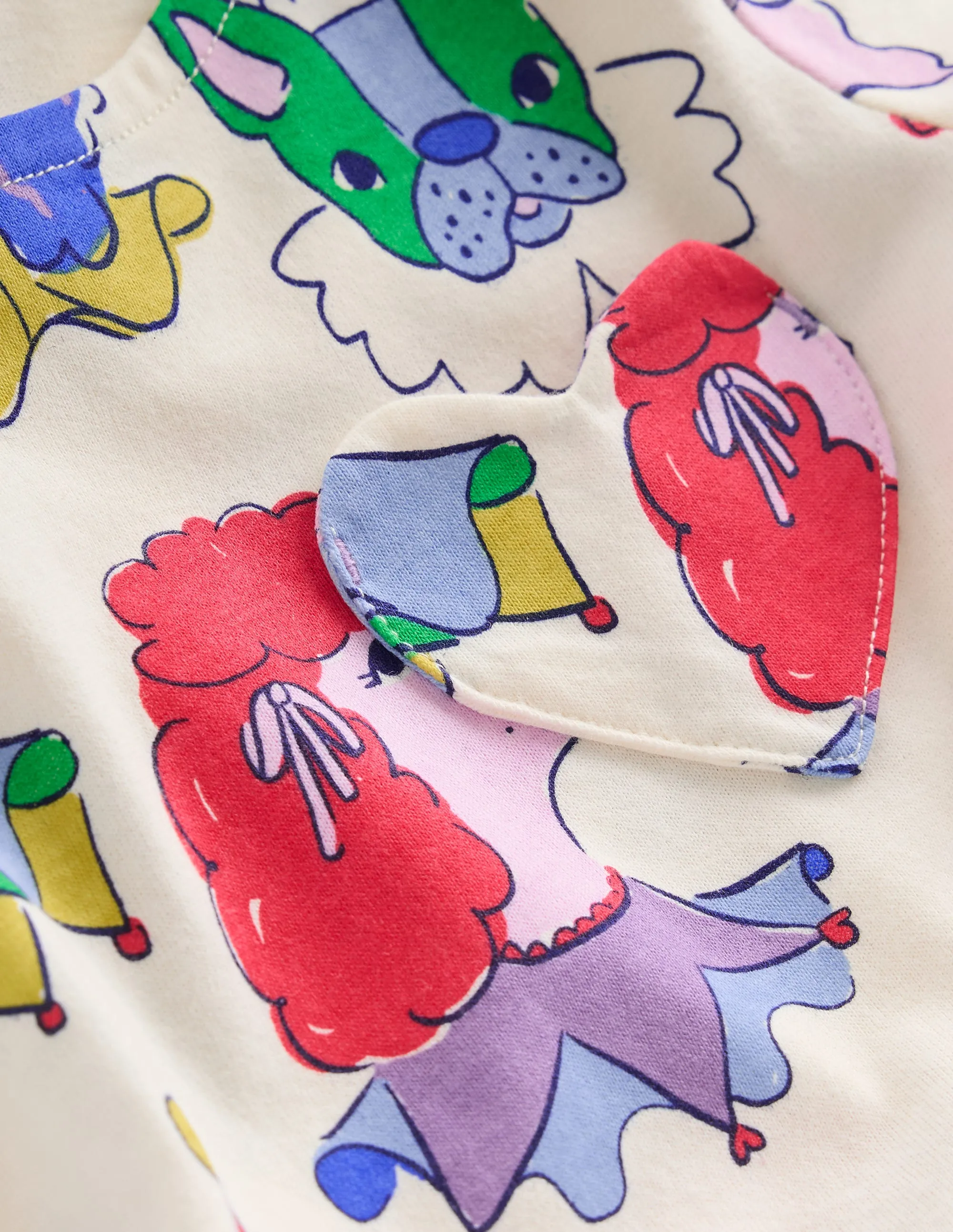 Heart Pocket Fun Jersey Dress-Soft Ivory Parade Pets