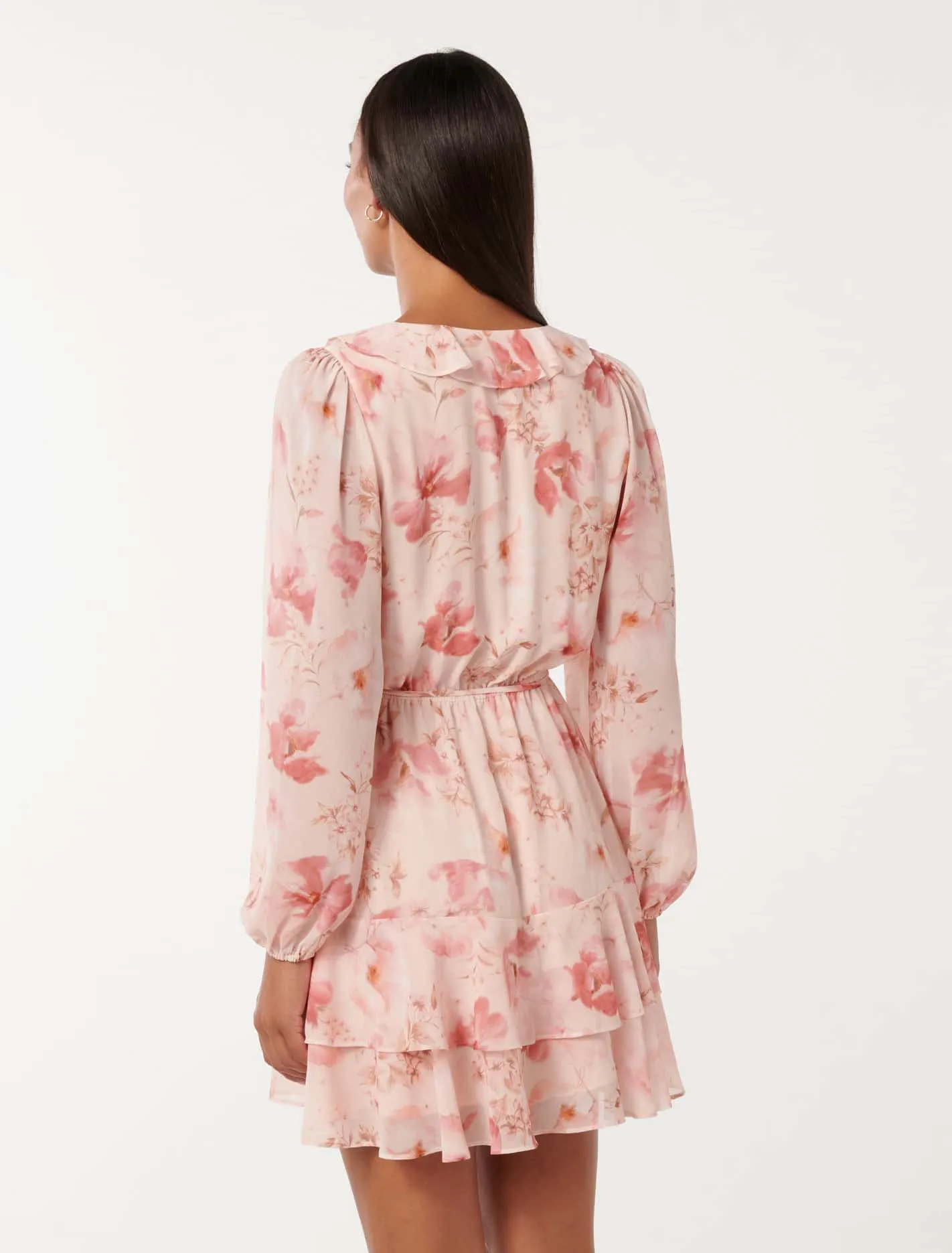 Heather Ruffle Long Sleeve Mini Dress