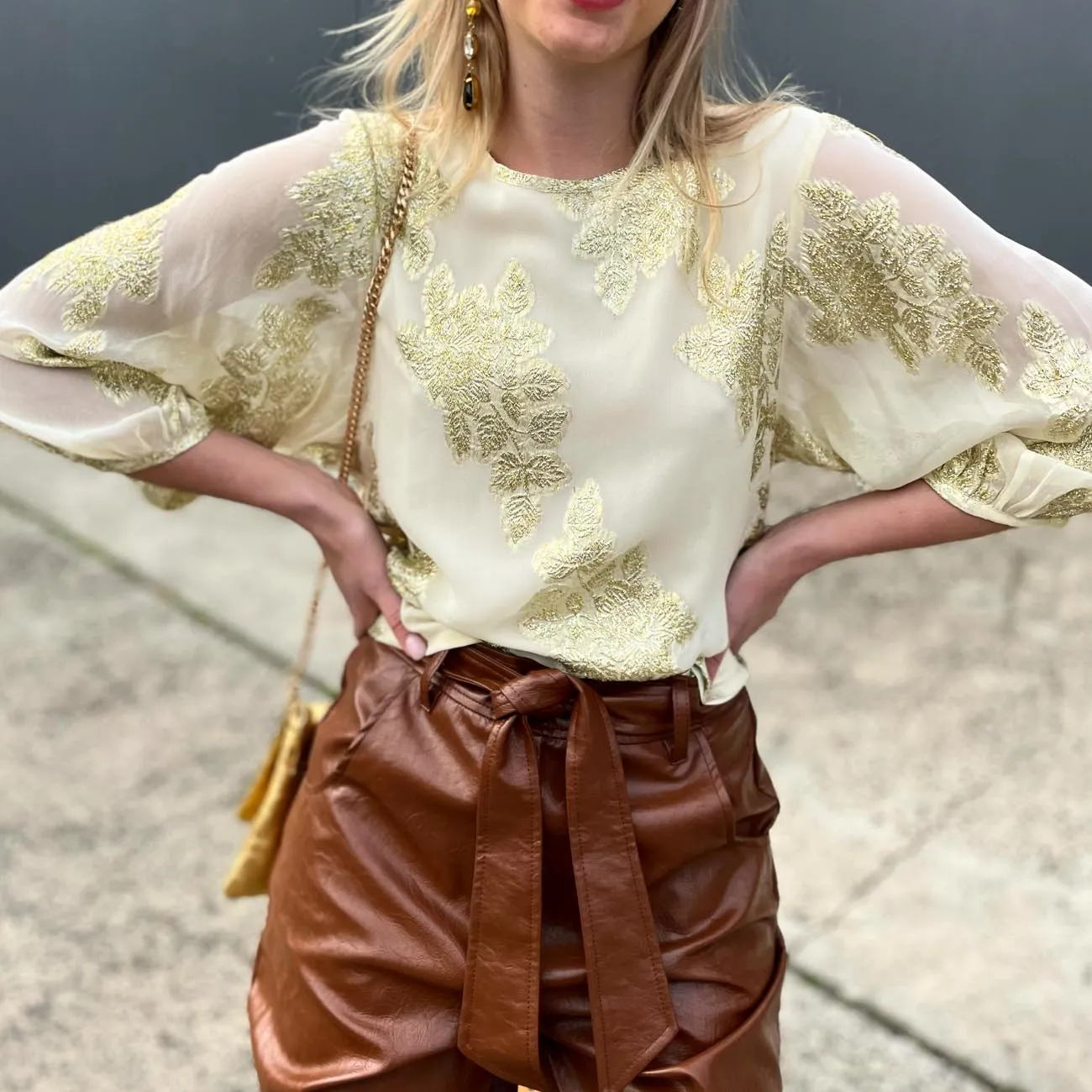 Hoss Matisse Gold Leaf  Top