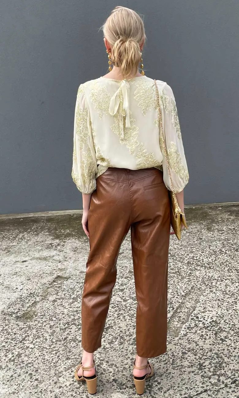 Hoss Matisse Gold Leaf  Top