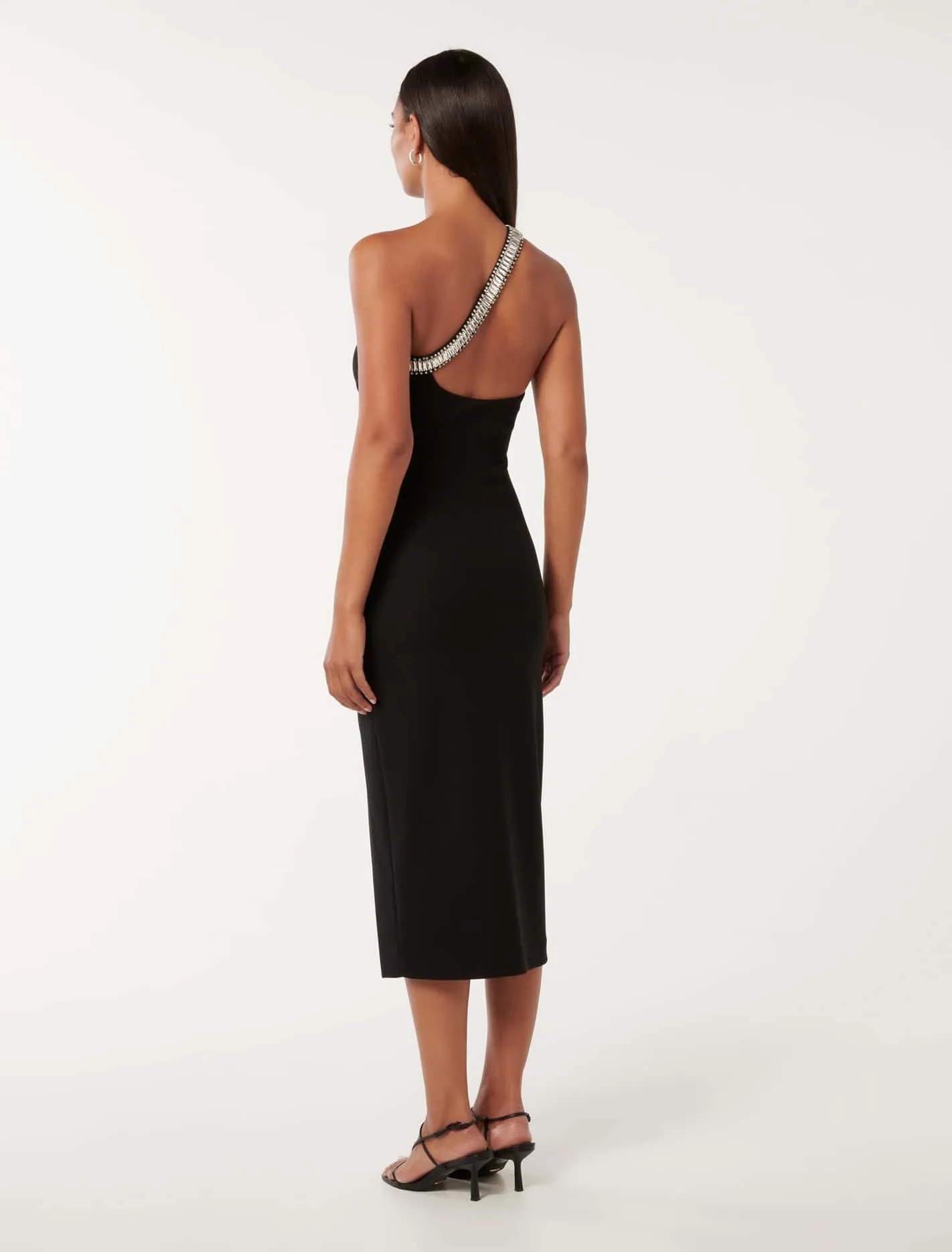Irene Embellished Asym Bodycon Dress