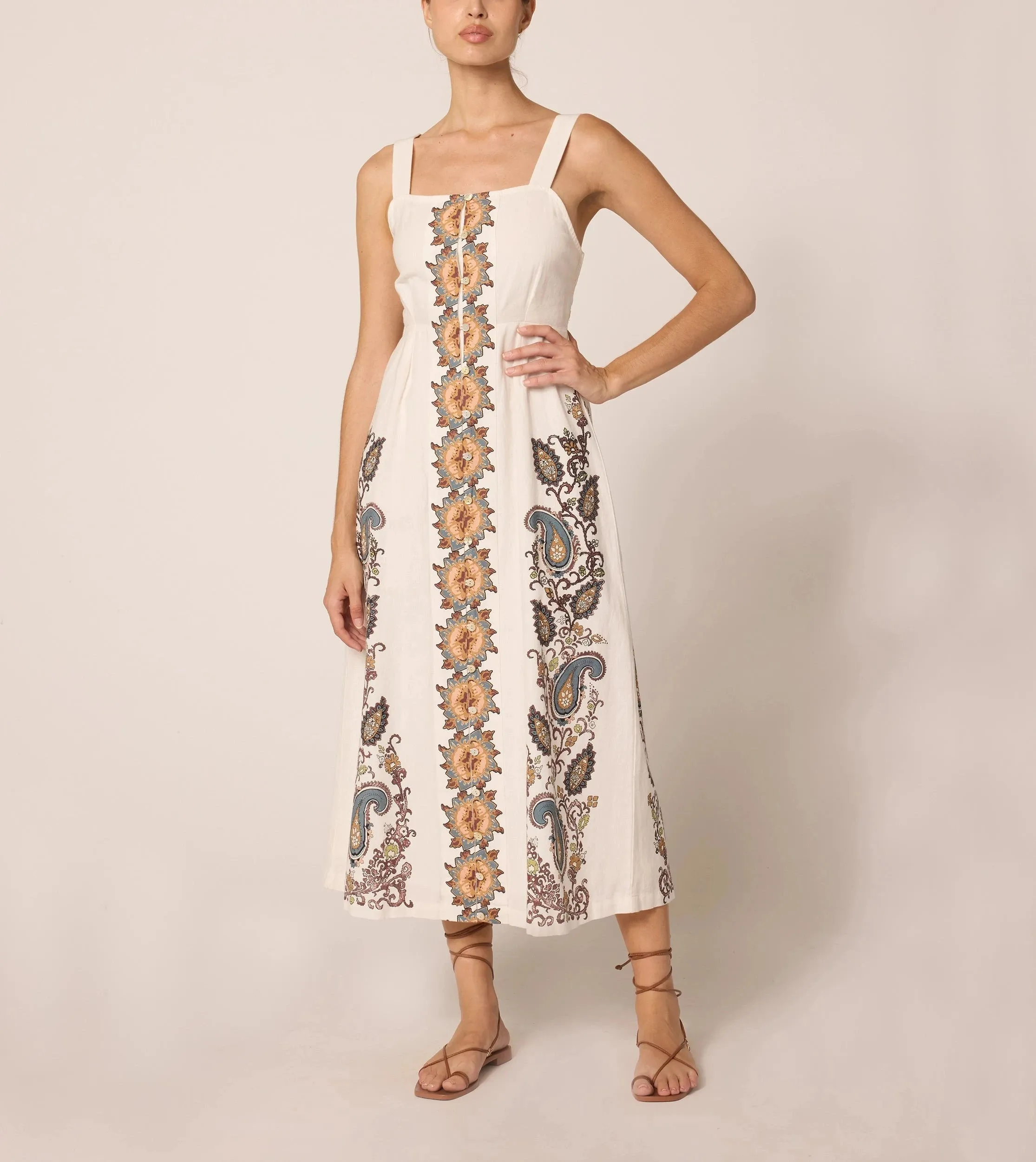 Jolene Ankle Dress | Veneto Paisley