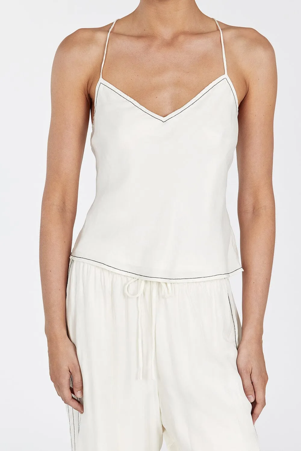 KEELY CREAM CUPRO CAMI TOP