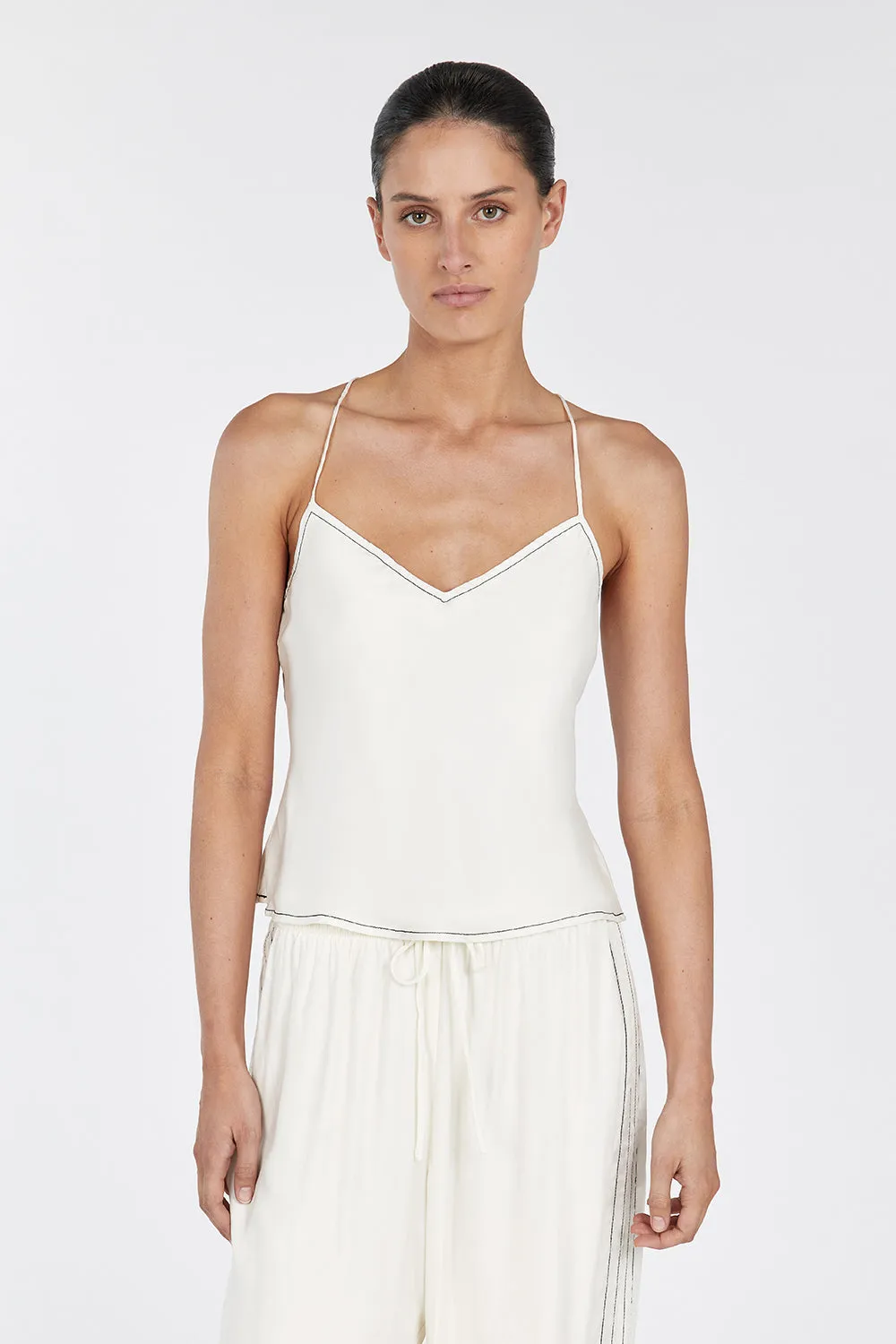 KEELY CREAM CUPRO CAMI TOP