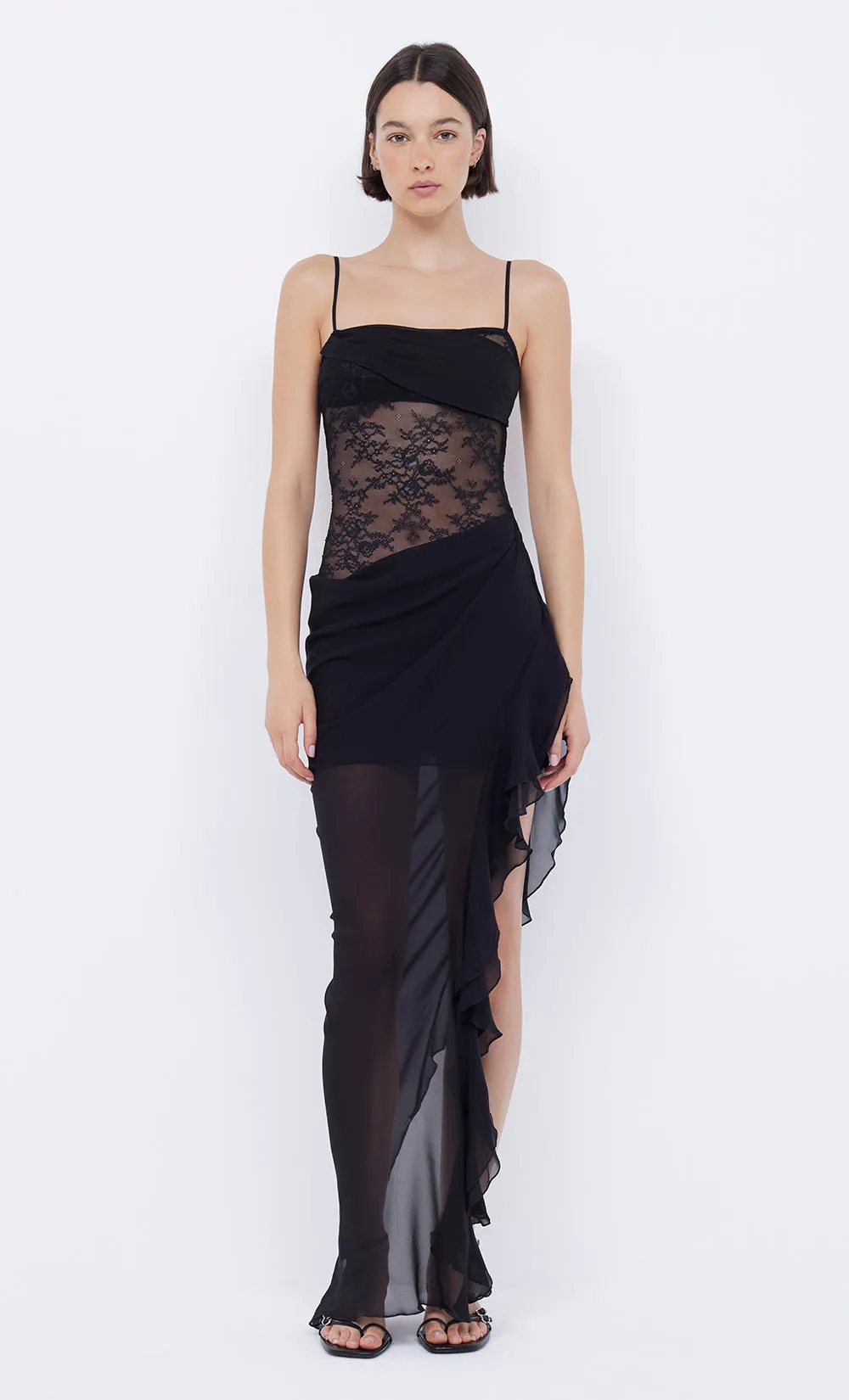 LIV ASYM DRESS  - BLACK