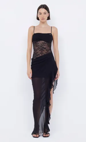LIV ASYM DRESS  - BLACK