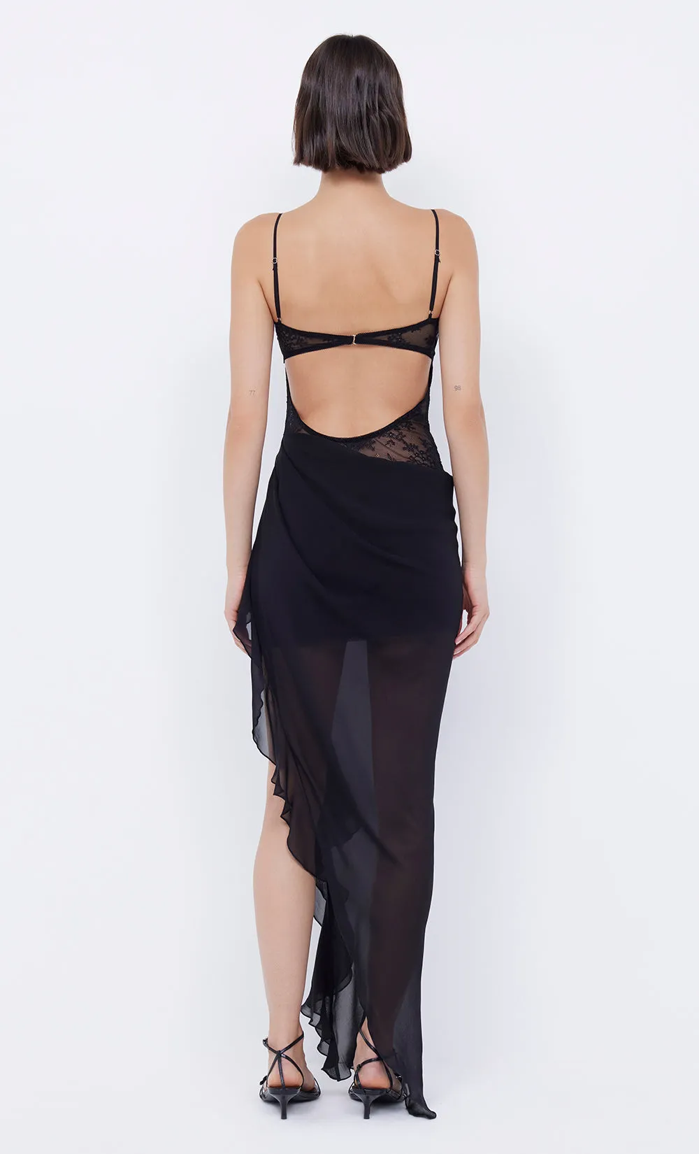 LIV ASYM DRESS  - BLACK