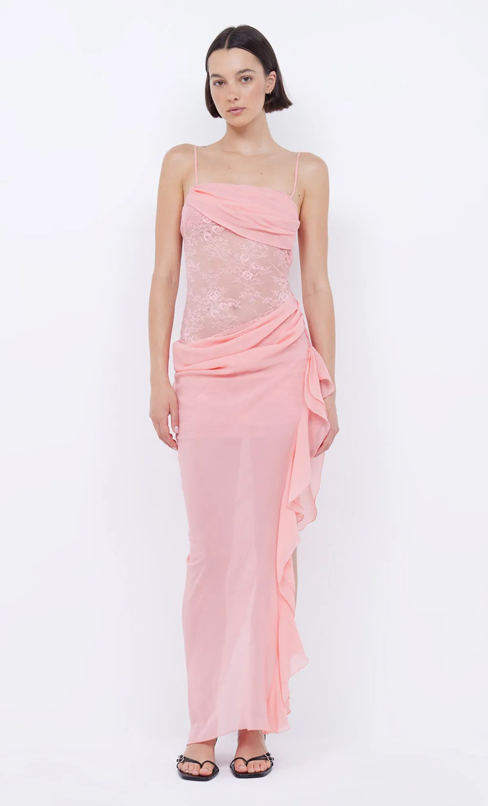 LIV ASYM DRESS  - PINK SHERBET