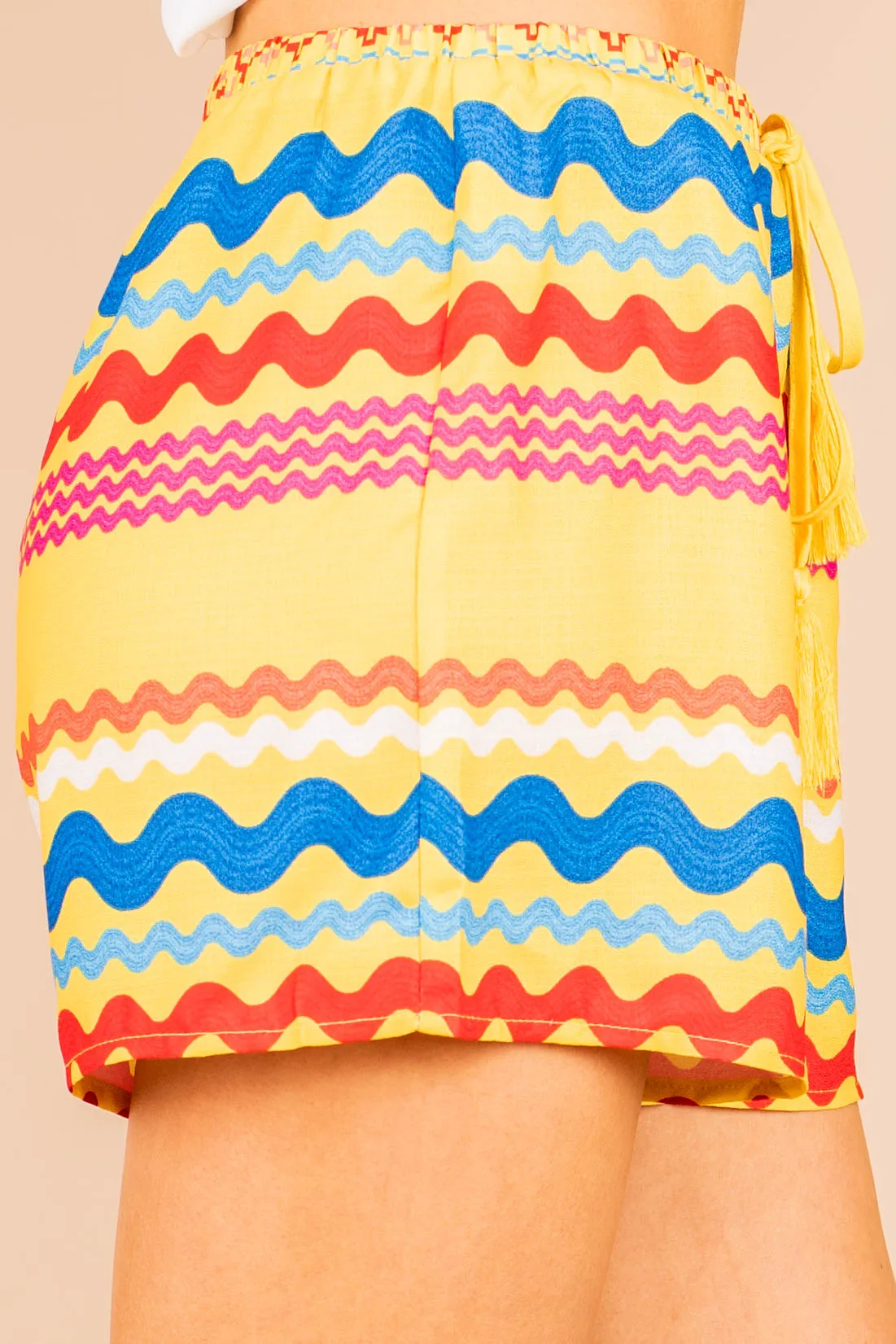 Living And Loving Yellow Rickrack Shorts