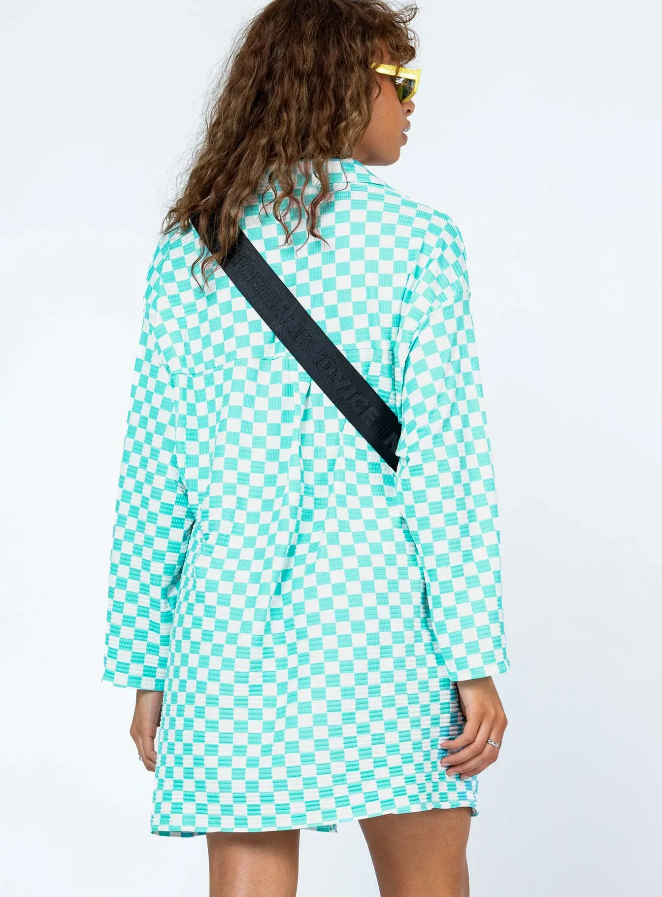 Loraine Shirt Mini Dress Blue Check