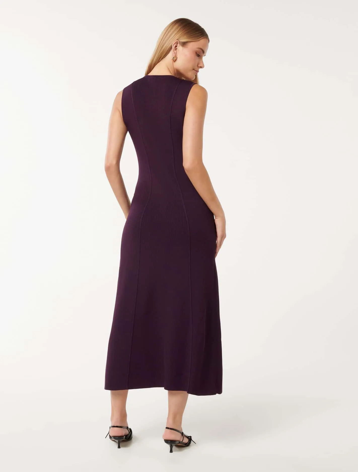 Maddie Zip Detail Midi Dress