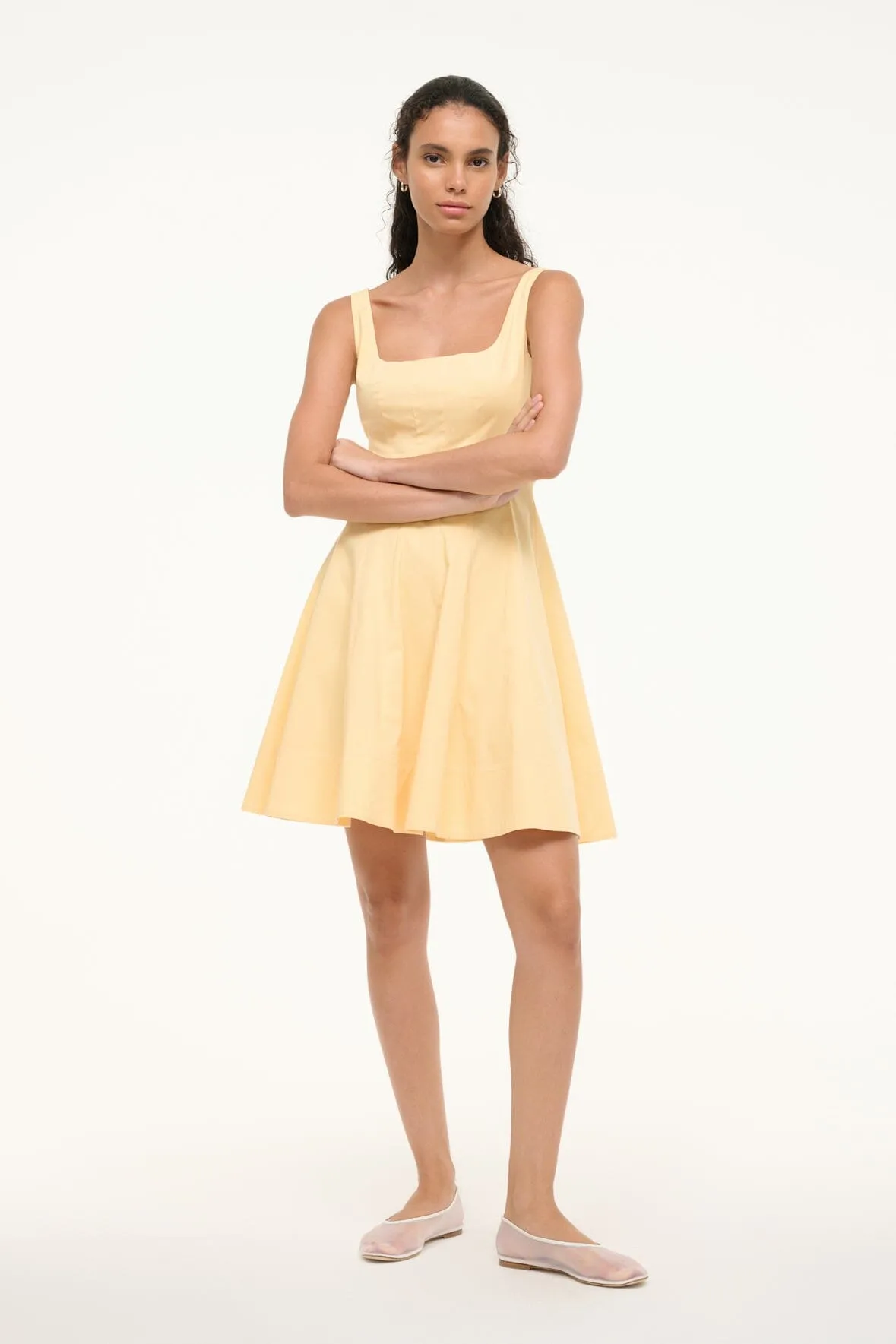 MINI WELLS DRESS | PALE HONEY