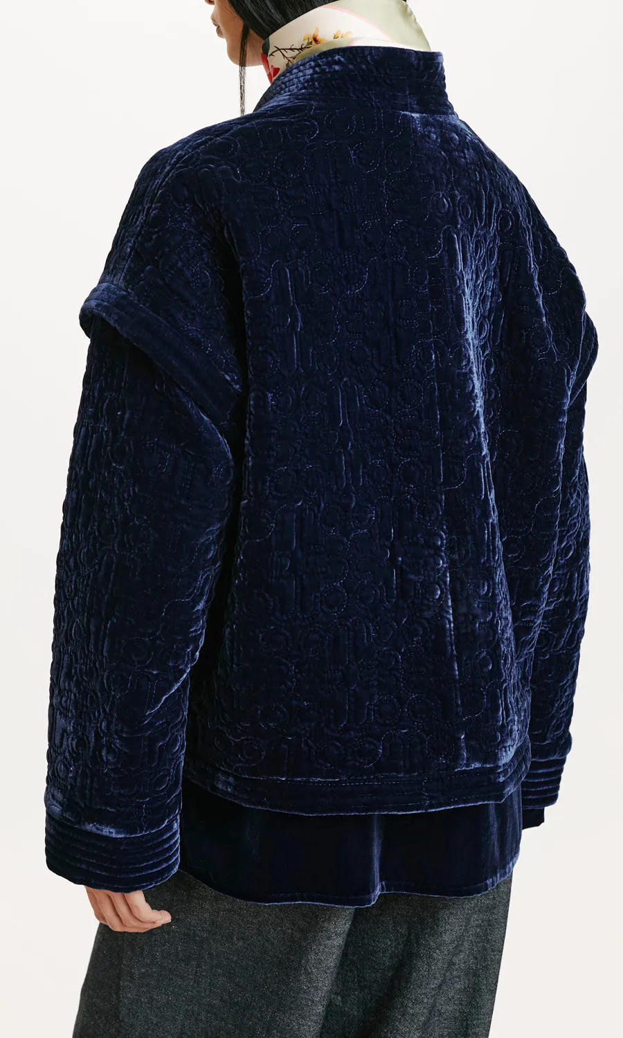 Momoni Kuma Jacket Quilted Silk Blend - Indigo