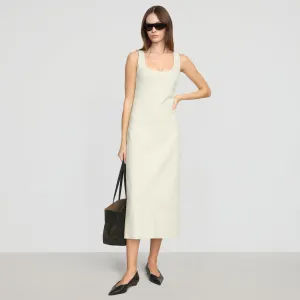 Mona Cotton Twill Scoop-Neck Dress