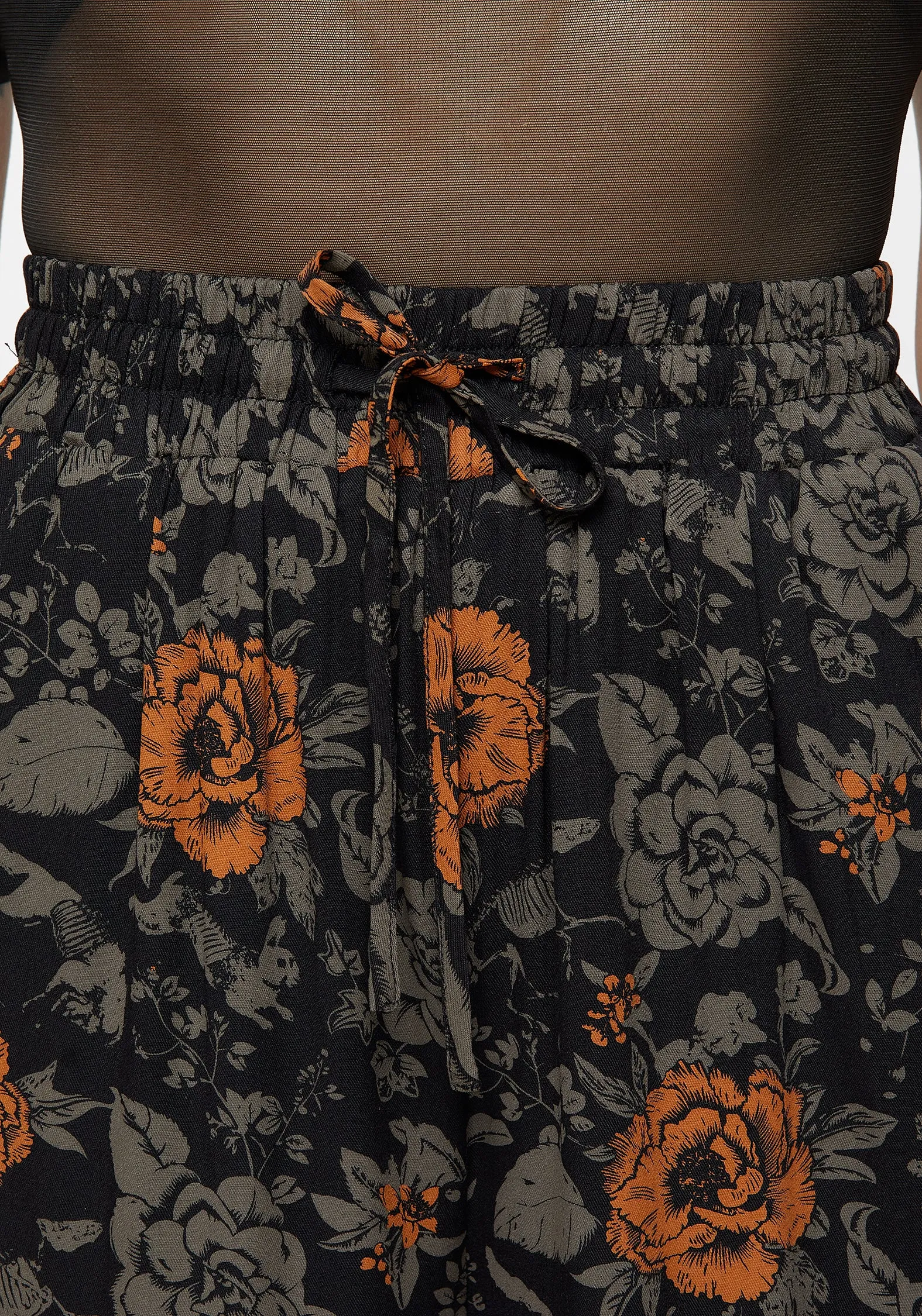 Mortify Floral Print Wide Leg Trousers